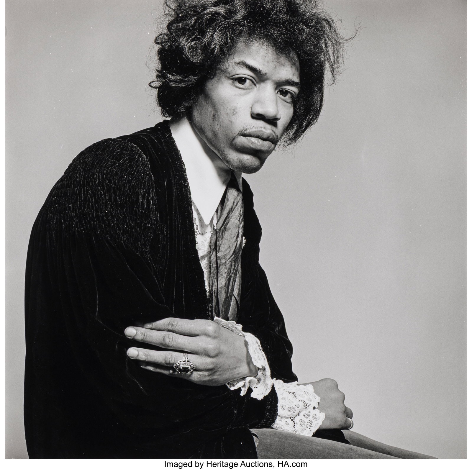 Gered Mankowitz (British, b. 1946) Jimi Hendrix,: Gered Mankowitz (British, b. 1946) Jimi Hendrix, 1967 Digital pigment print, printed later 11-3/8 x 11-3/8 inches (28.9 x 28.9 cm) &l