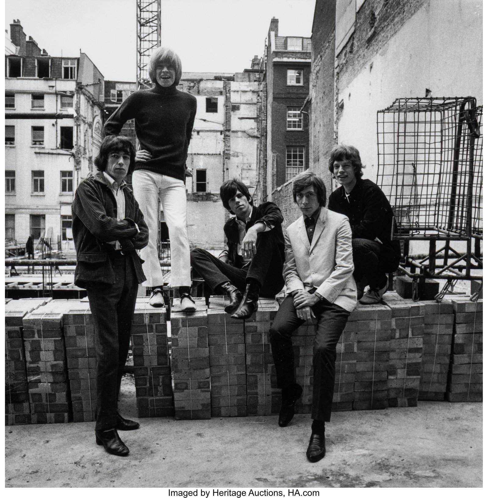 Gered Mankowitz (British, b. 1946) The Rolling S: Gered Mankowitz (British, b. 1946) The Rolling Stones, 1965 Digital pigment print, printed later 8-1/2 x 8-1/2 inches (21.6 x 21.6 cm&rpar
