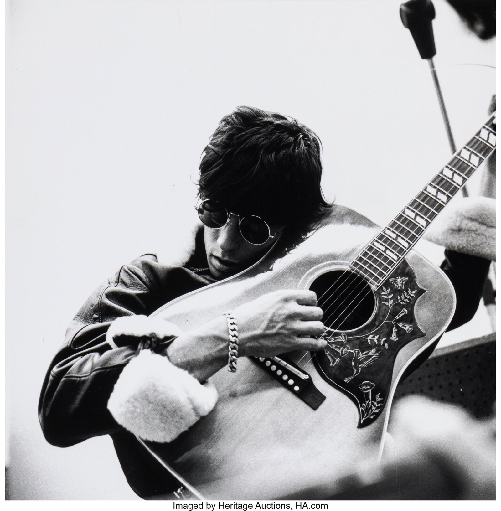 Gered Mankowitz (British, b. 1946) Keith Richard: Gered Mankowitz (British, b. 1946) Keith Richards with Guitar, 1960s Digital pigment print, printed later 8-1/2 x 8-1/2 inches (21.6 x 21.