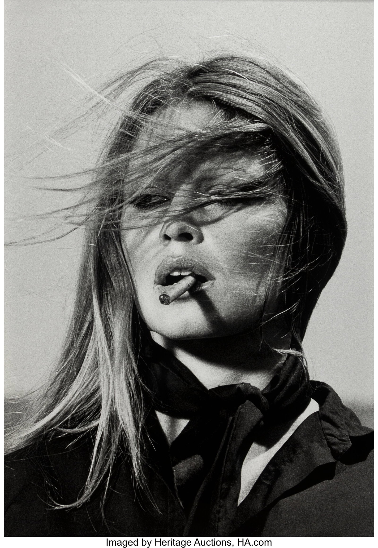 Terry O'Neill (British, 1938-2019) Brigitte Bard: Terry O'Neill (British, 1938-2019) Brigitte Bardot, 1971 Oversized gelatin silver print, printed later 39-1/4 x 58-1/2 inches (99.7 x 148.6 cm&rp