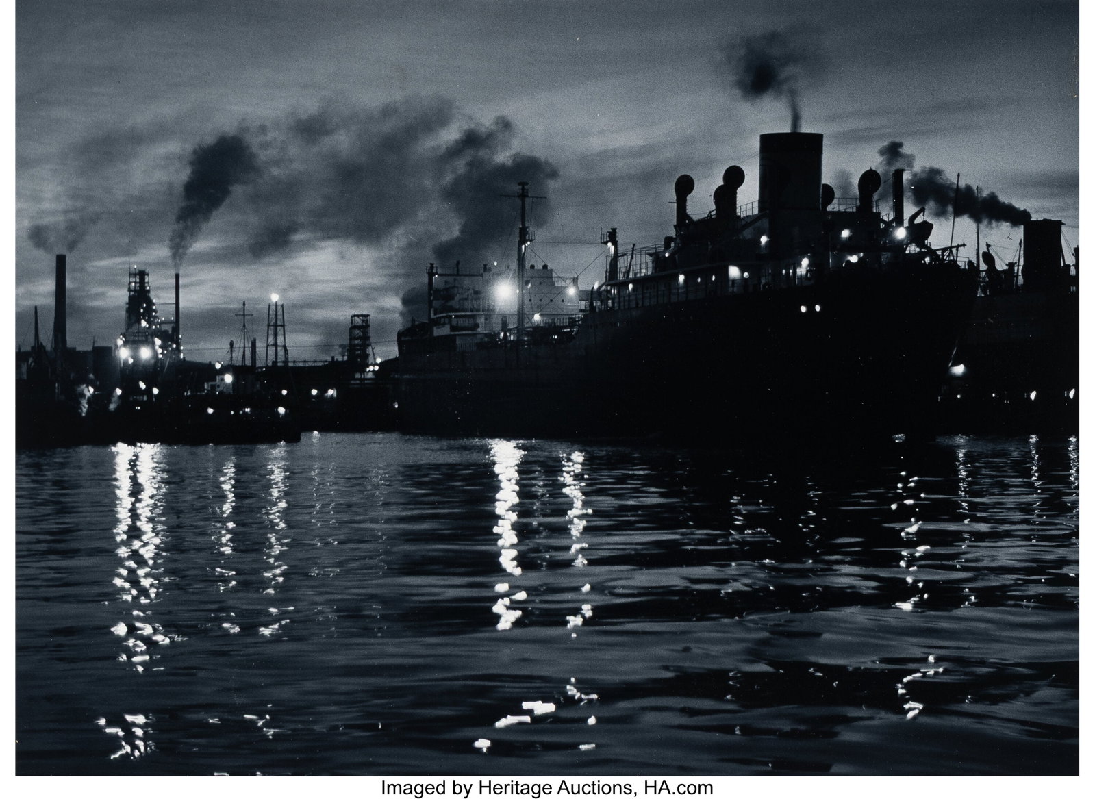 A. Aubrey Bodine (American, 1906-1970) Oil Tanke (1 of 2)