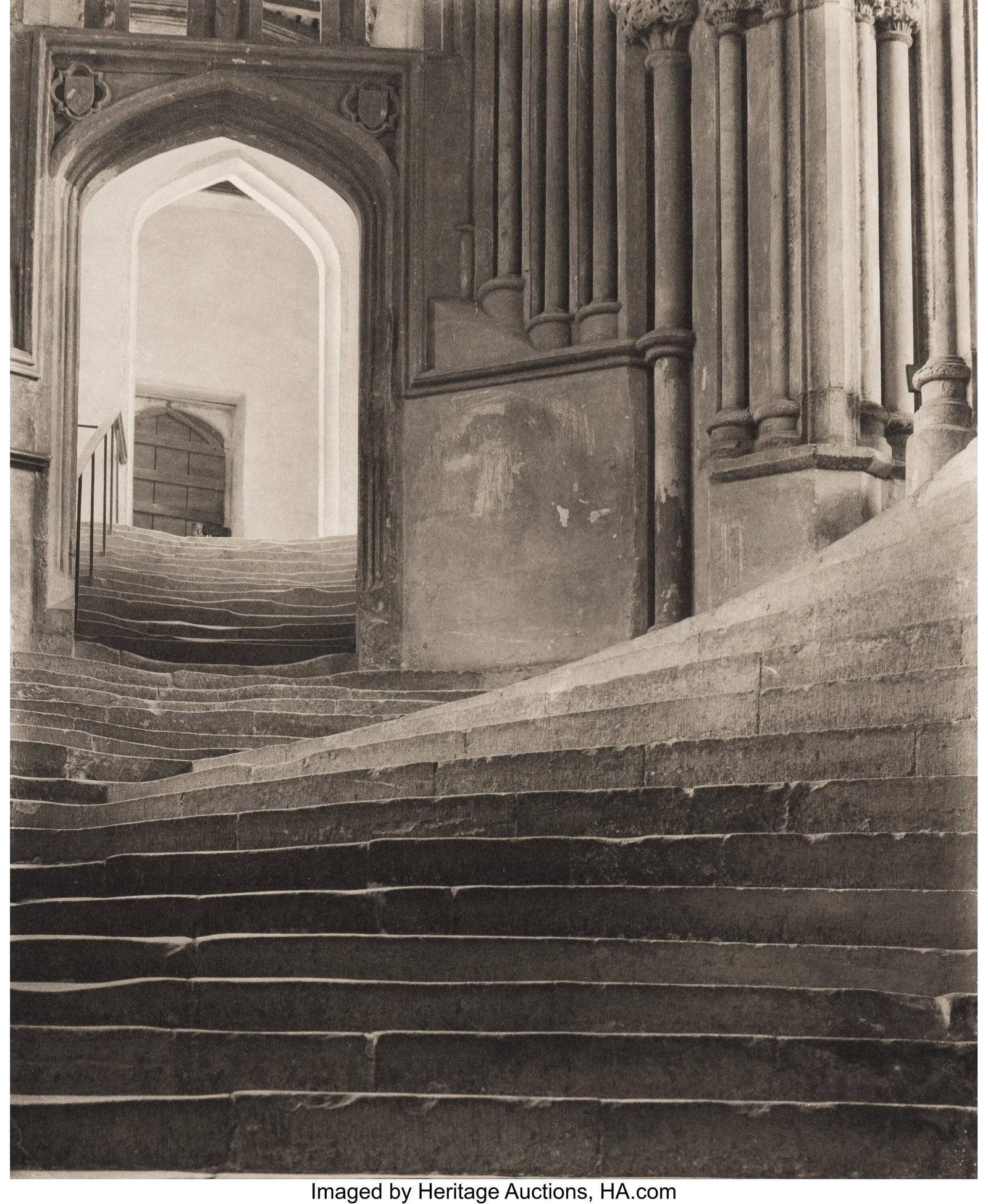 Frederick H. Evans (British, 1853-1943) A Sea of: Frederick H. Evans (British, 1853-1943) A Sea of Steps, Wells Cathedral, Steps to Chapter House, 1903 Platinum print, printed 1999 10 x 8 inches (25