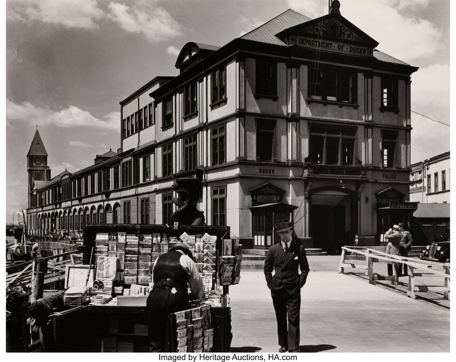 Berenice Abbott (American, 1898-1991) Department: Berenice Abbott (American, 1898-1991) Department of Docks and Police Station, New York City, 1936 Gelatin silver print, printed later 7-5/8 x 9-1/2 inches &lp