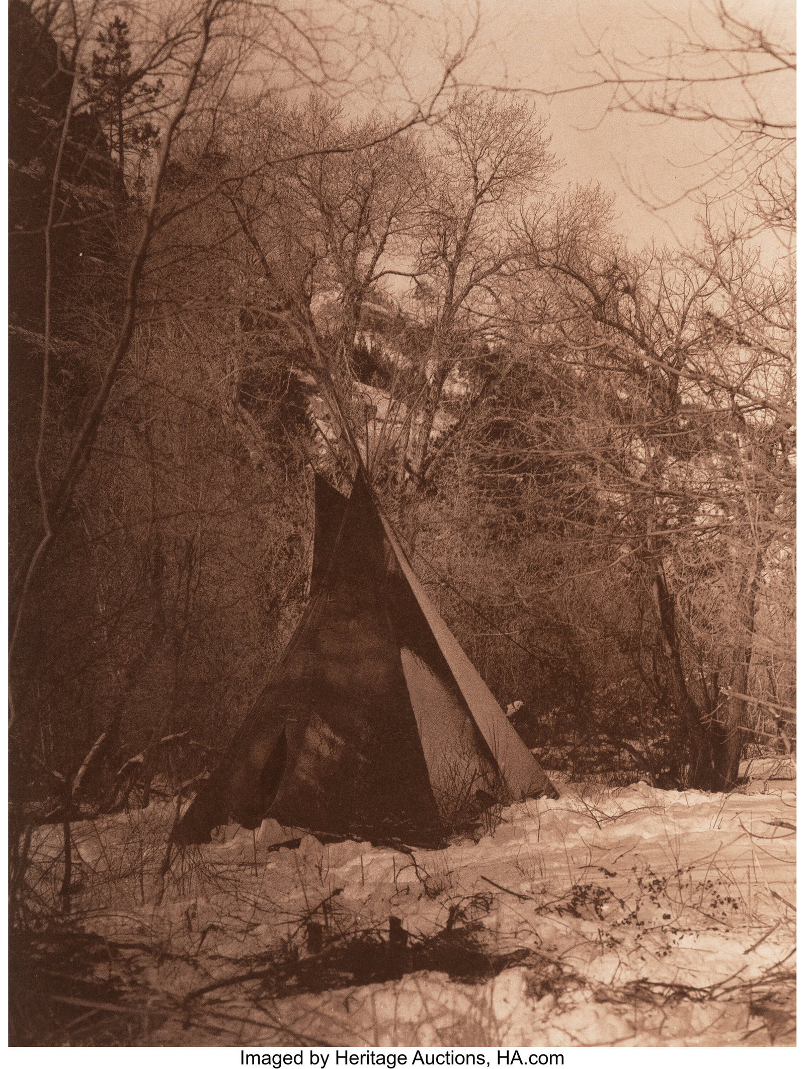 Edward Sheriff Curtis (American, 1868-1952) Grou: Edward Sheriff Curtis (American, 1868-1952) Group of 3 photographs from The North American Indian, 1900-1921 Large format photogravures 15-1/4 x 11-5/8 inches (38&pe