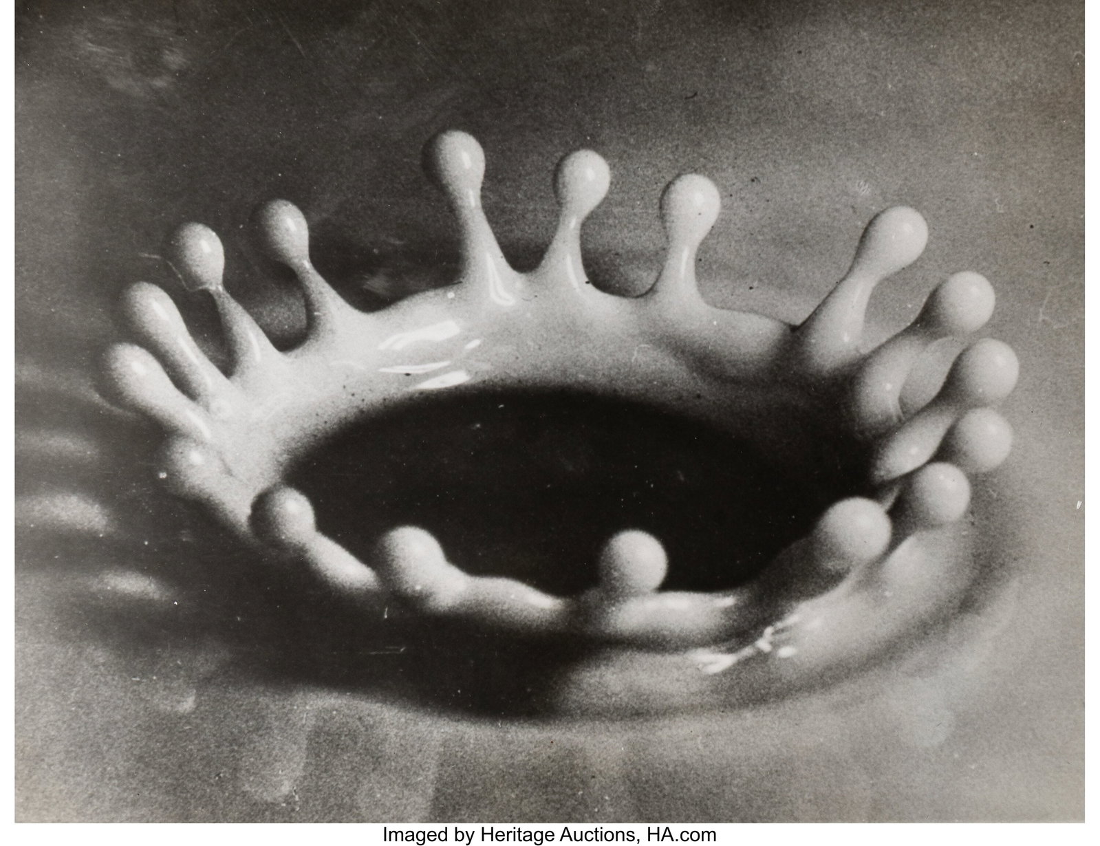 Dr. Harold Eugene Edgerton (American, 1903-1990): Dr. Harold Eugene Edgerton (American, 1903-1990) Milk Drop Coronet, March 15, 1937 Gelatin silver print 6-1/2 x 8-1/2 inches (16.5 x 21.6 