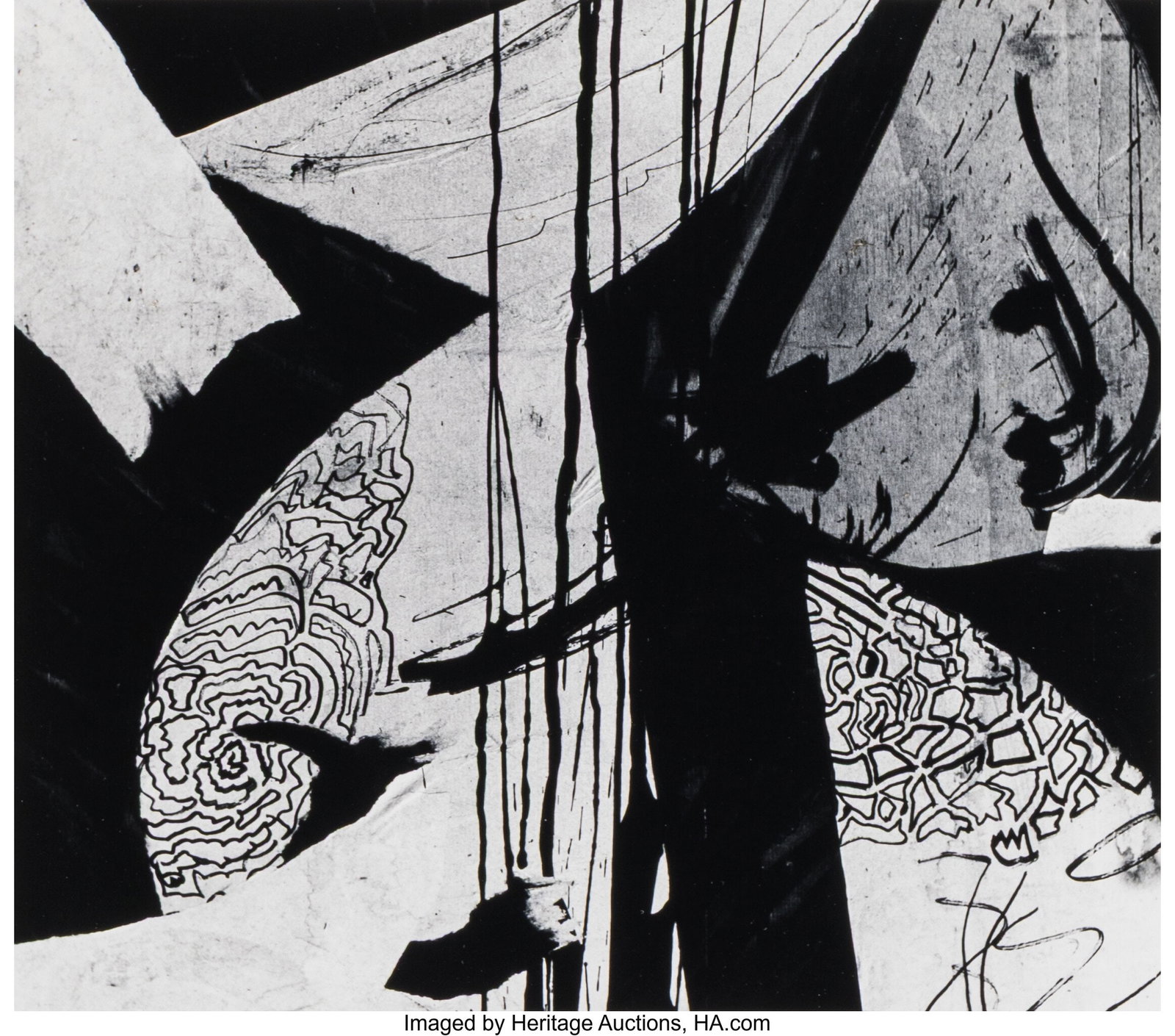 Robert Byers (American, 1918-2021) Graffiti, Par (1 of 4)