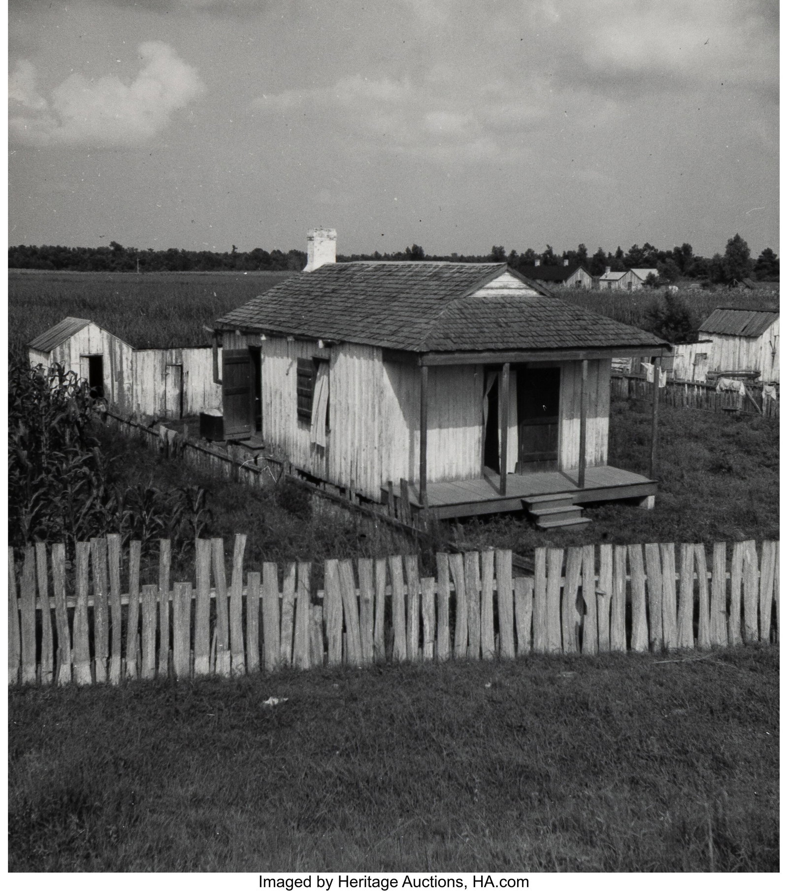 Dorothea Lange (American, 1895-1965) Sugar Cane : Dorothea Lange (American, 1895-1965) Sugar Cane Worker's Cabin, Bayou, Fouche, Louisiana, 1937 Gelatin silver print, printed later 8-1/4 x 7-1/2 i