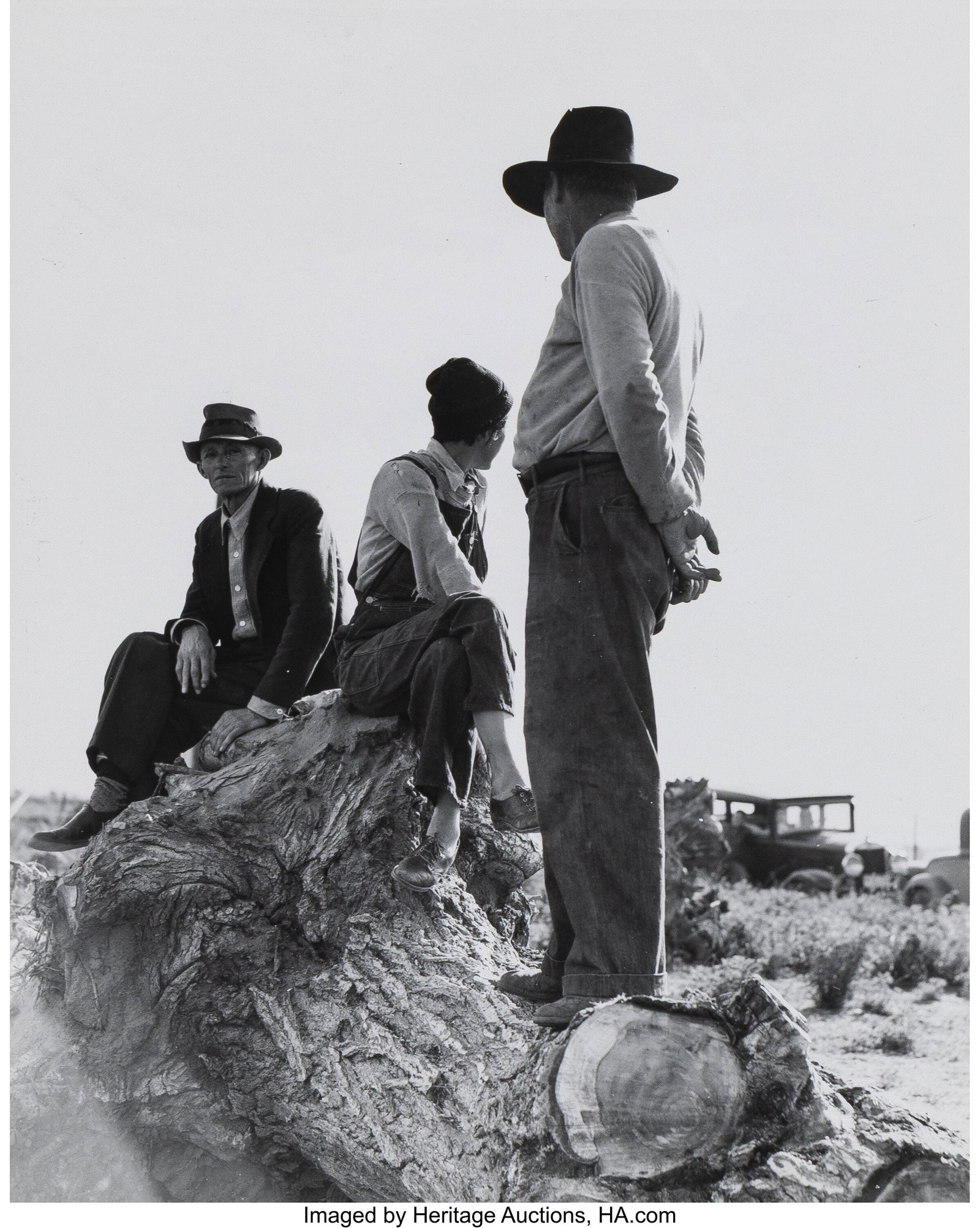 Dorothea Lange (American, 1895-1965) Migratory W: Dorothea Lange (American, 1895-1965) Migratory Workers, Shafter, California, 1939 Gelatin silver print, ferrotyped, printed circa 1960s 9-3/8 x 7-5&so