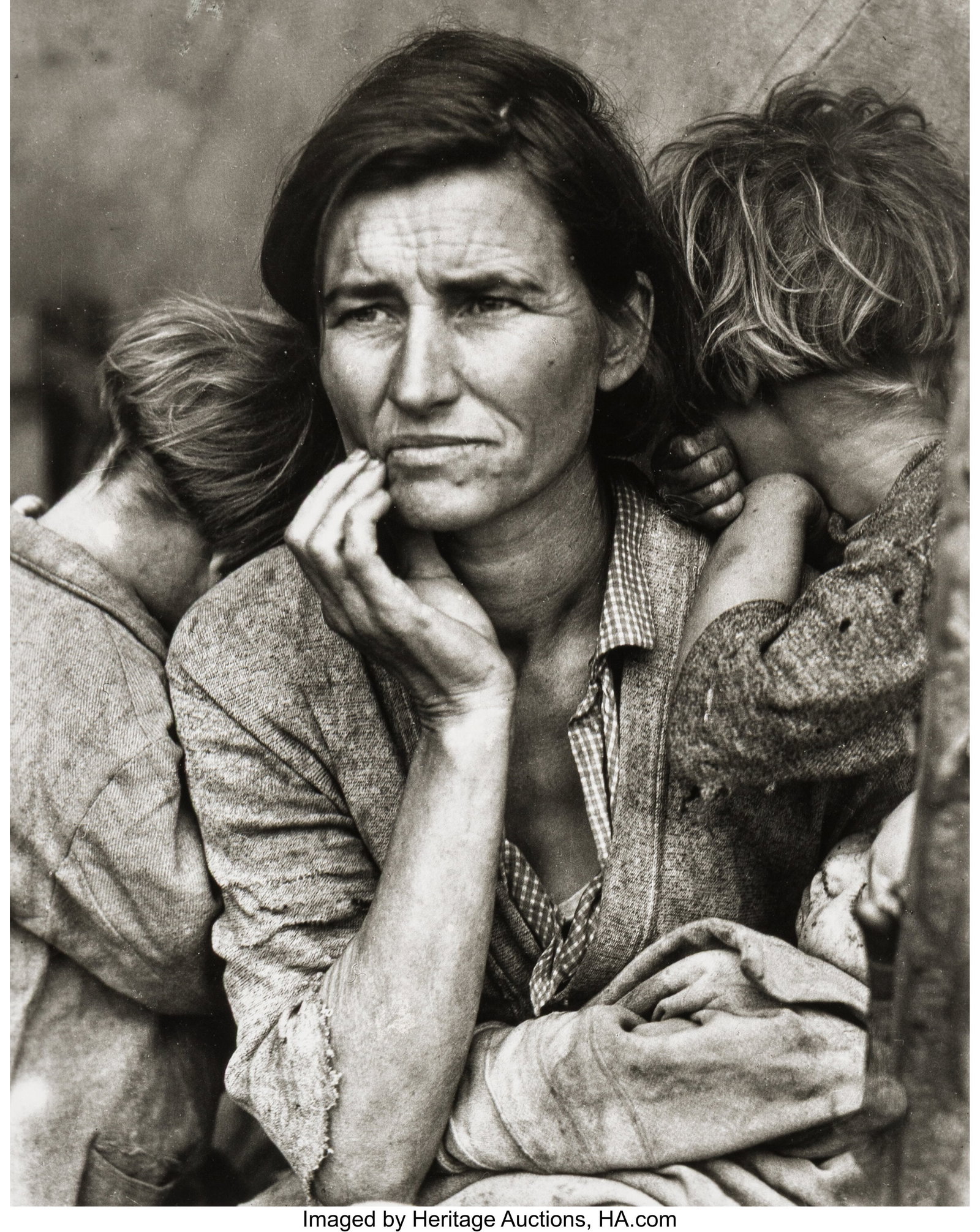 Dorothea Lange (American, 1895-1965) Migrant Mot: Dorothea Lange (American, 1895-1965) Migrant Mother, 1936 Gelatin silver print, printed later under the supervision of Arthur Rothstein 9-1/4 x 7-3/8 inches (2