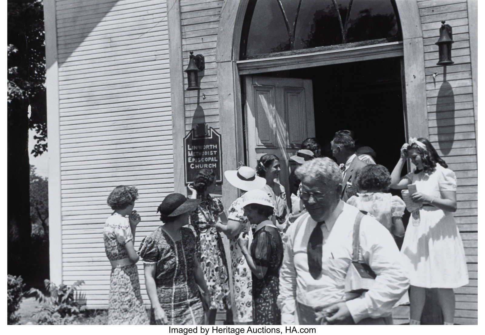 Ben Shahn (American, 1898-1969) Leaving Church,  (1 of 3)