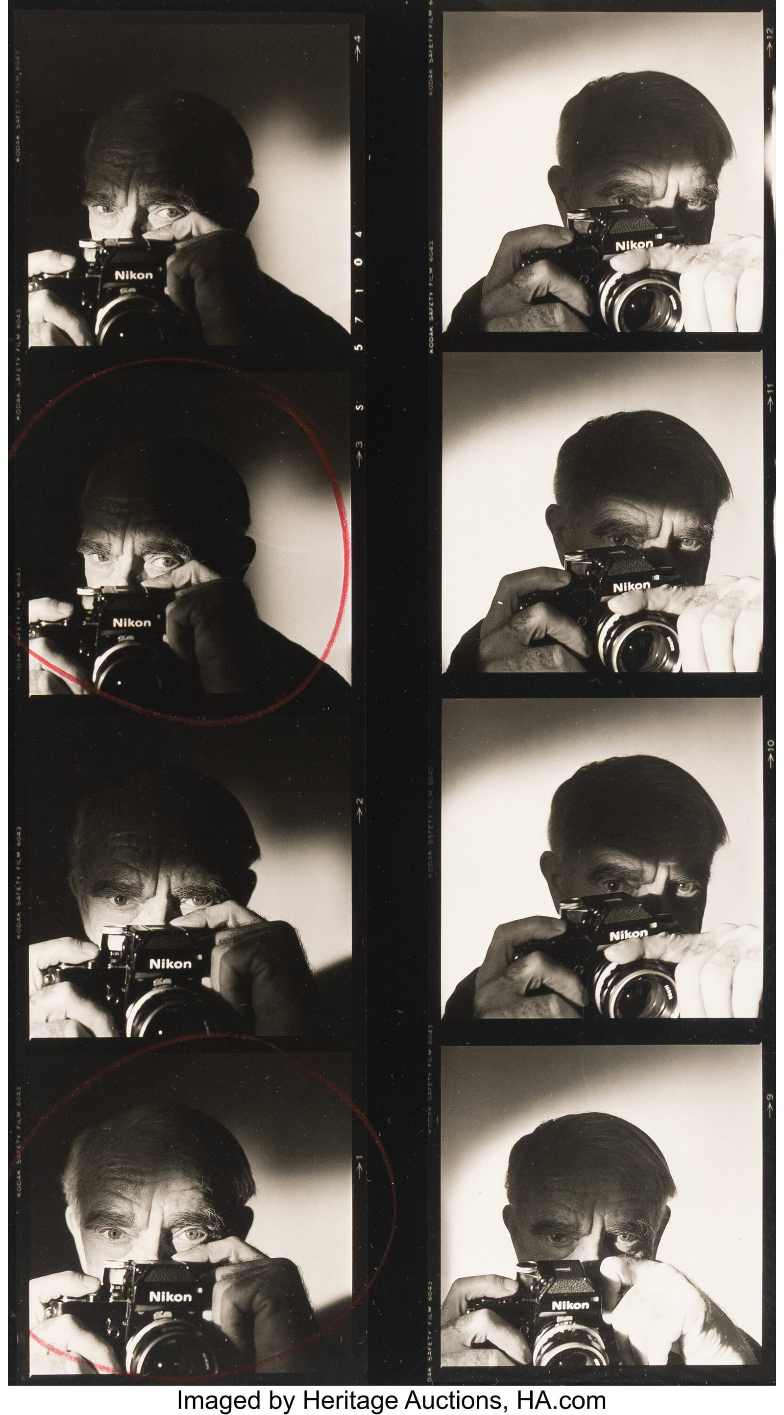 Horst P. Horst (American/German, 1906-1999) Self: Horst P. Horst (American/German, 1906-1999) Self Portrait, 1978 Gelatin silver contact print 9-1/2 x 5-1/4 inches (24.1 x 13.3 cm) &lpa