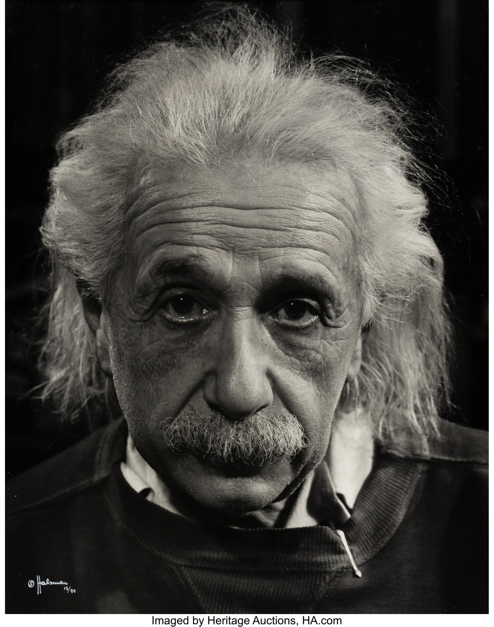 Philippe Halsman (American, 1906-1979) Albert Ei: Philippe Halsman (American, 1906-1979) Albert Einstein, 1947 Gelatin silver print, printed later 19-1/4 x 15-1/4 inches (48.9 x 38.7 cm) &lp