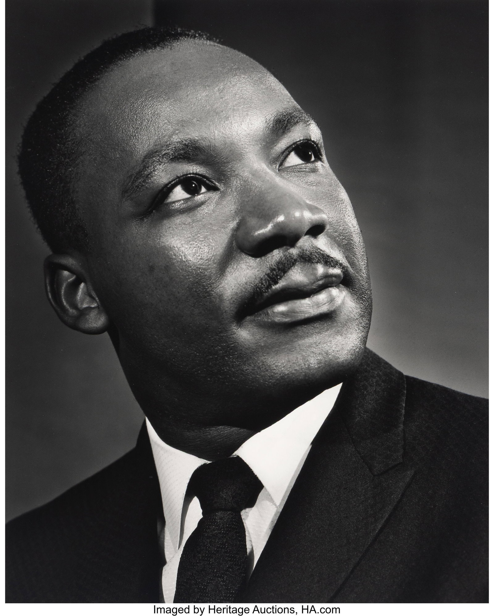 Yousuf Karsh (Canadian, 1908-2002) Martin Luther: Yousuf Karsh (Canadian, 1908-2002) Martin Luther King Jr., 1962 Oversized gelatin silver print 19-1/2 x 15-1/2 inches (49.5 x 39.4 cm) &lpa