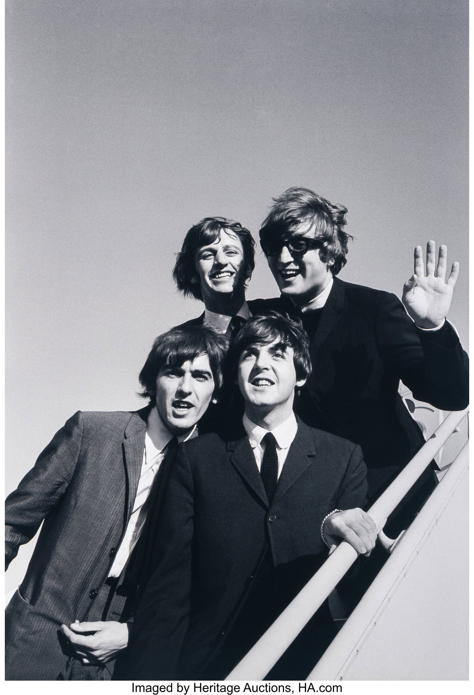 Bill Ray (American, b. 1936) The Beatles - Airpl: Bill Ray (American, b. 1936) The Beatles - Airplane, 1964 Digital pigment print, printed later 27-1/2 x 18-7/8 inches (69.8 x 47.9 cm&rpar