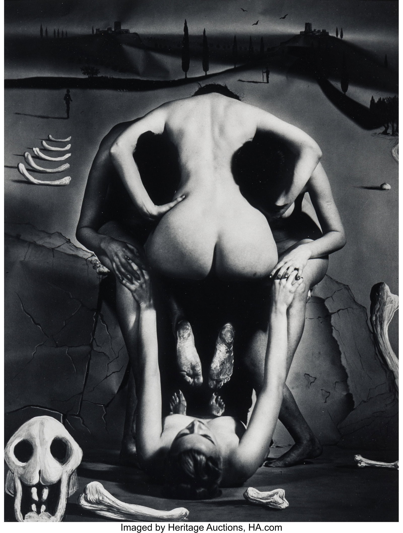 Philippe Halsman (American, 1906-1979) Salvador : Philippe Halsman (American, 1906-1979) Salvador Dali's "Leopard Skull", 1951 Gelatin silver print, printed 1978 12-3/4 x 10-1/8 inches (32.4 x 25&period