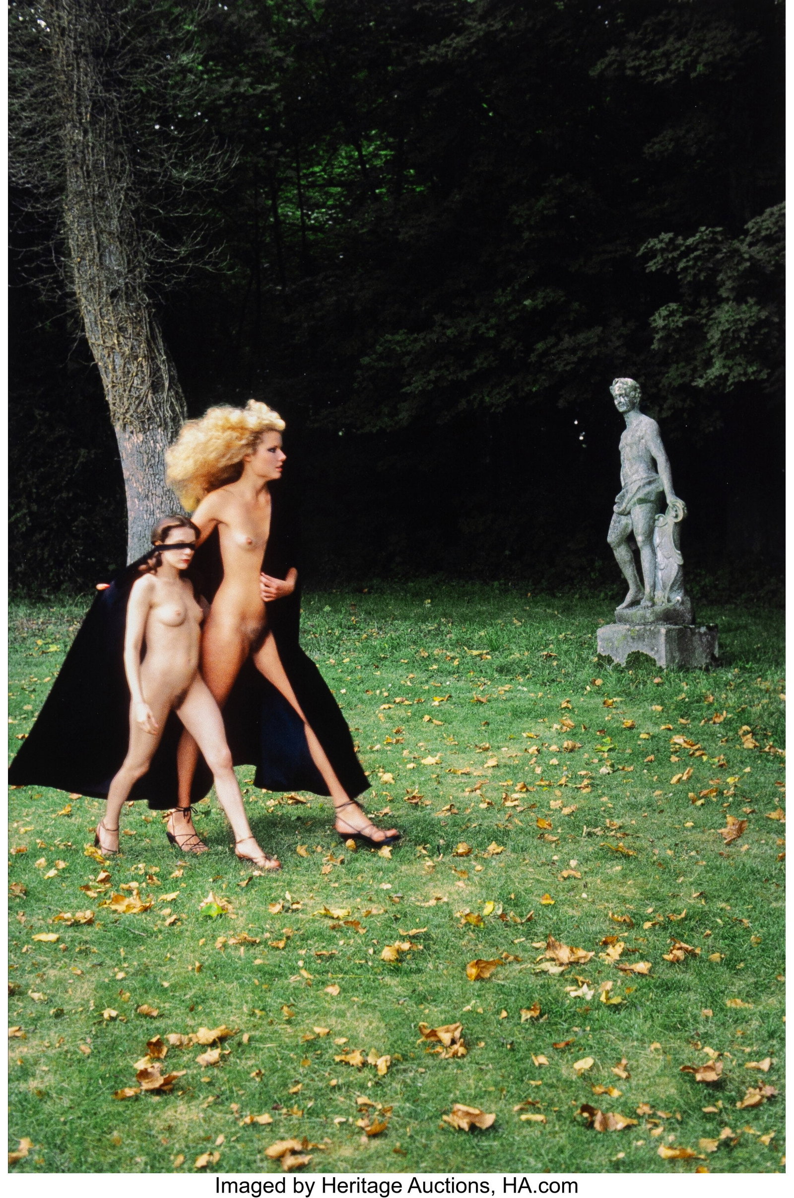 Helmut Newton (German/Australian, 1920-2004) Unt: Helmut Newton (German/Australian, 1920-2004) Untitled from "Big Lady, Little Lady" Pictorial for "Playboy" (2 works), August 1977 Digital pigment prints&comma