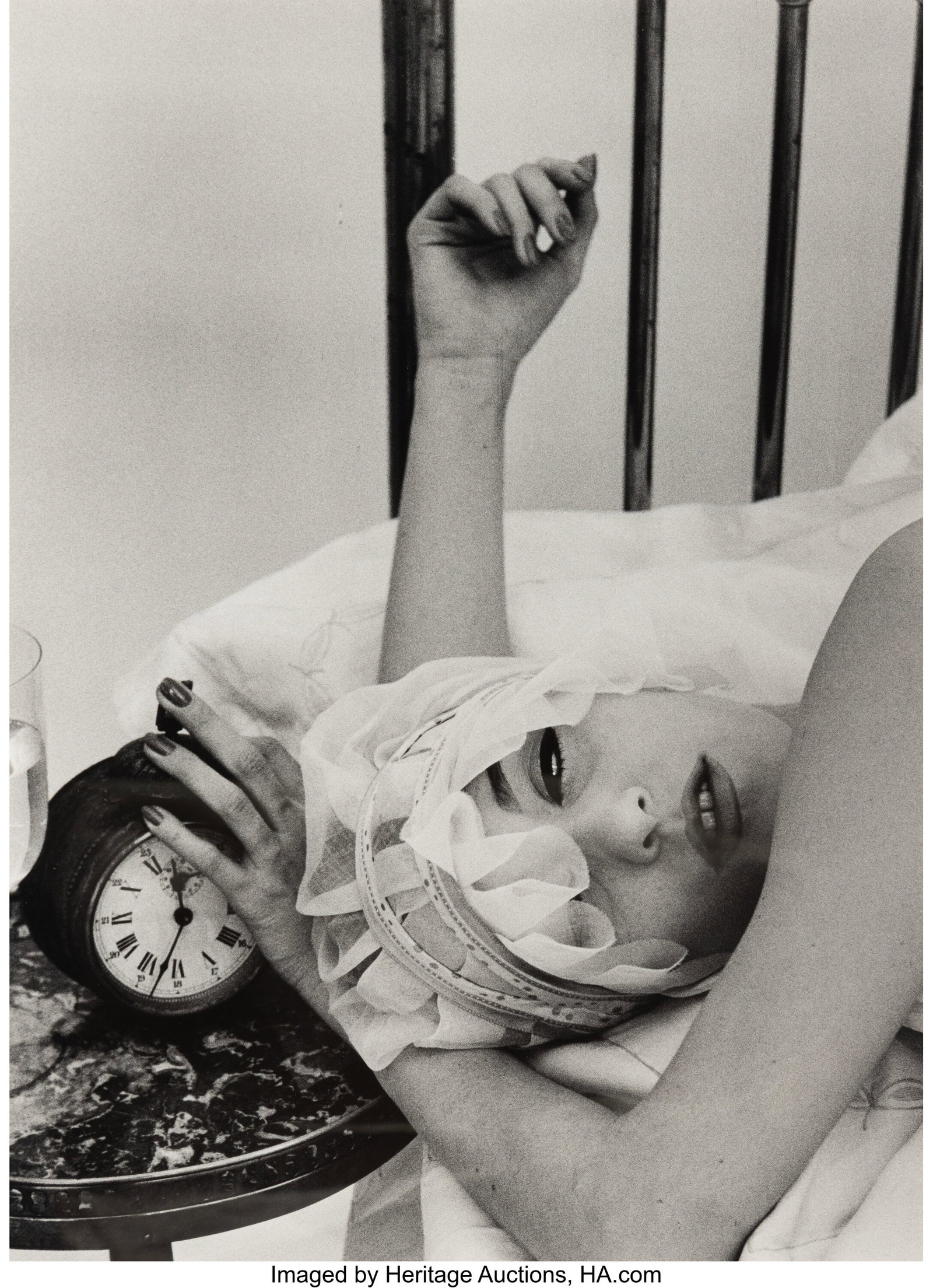 William Klein (American, 1928-2022) Barbara Wake: William Klein (American, 1928-2022) Barbara Wakes Up, 1956 Gelatin silver print, printed later 17 x 12-5/8 inches (43.2 x 32.1 cm) (image&r