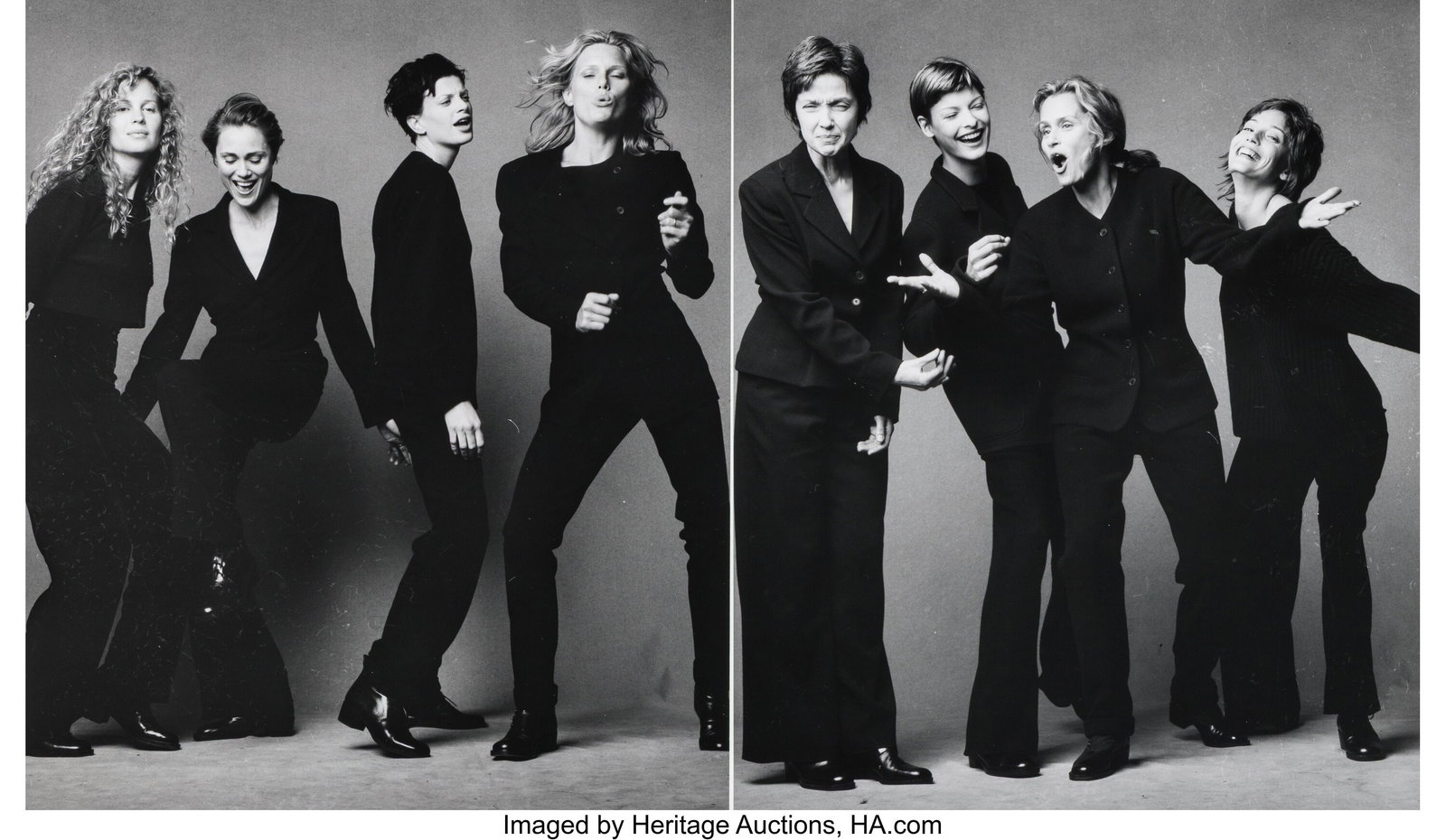 Steven Meisel (American, b. 1954) Annette Bening: Steven Meisel (American, b. 1954) Annette Bening, Linda Evangelista, Lauren Hutton, Lucie de la Falaise (for Vogue Italia), 1990s Gelatin silve