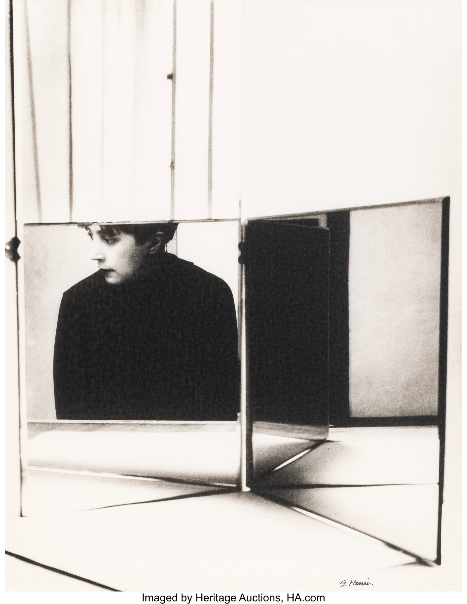 Florence Henri (Swiss, 1893-1982) Portrait Compo: Florence Henri (Swiss, 1893-1982) Portrait Composition, 1928 Gelatin silver print on linen, printed later 29 x 21-1/2 inches (73.7 x 54.6 cm) &l