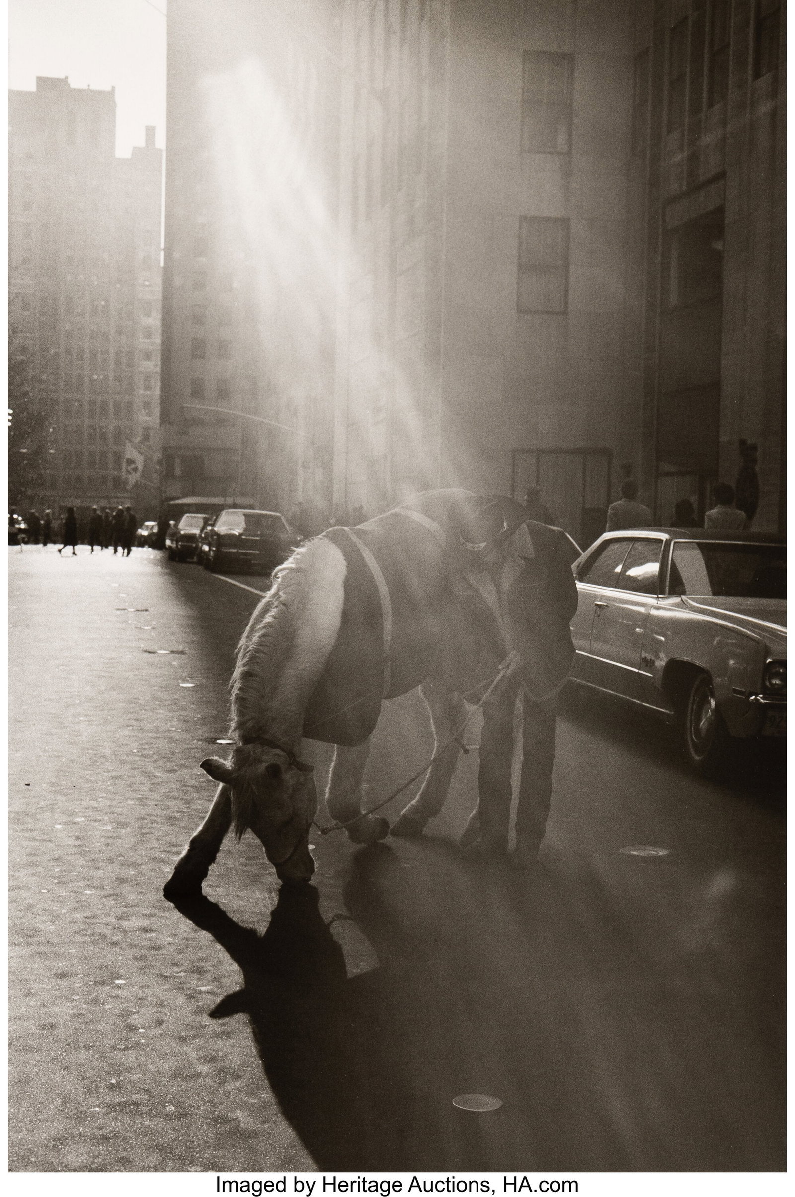 Louis Stettner (American, 1922-2016) NYC Cowboy,: Louis Stettner (American, 1922-2016) NYC Cowboy, 1975 Gelatin silver print, printed 1976 17-3/4 x 11-3/4 inches (45.1 x 29.8 cm) (image