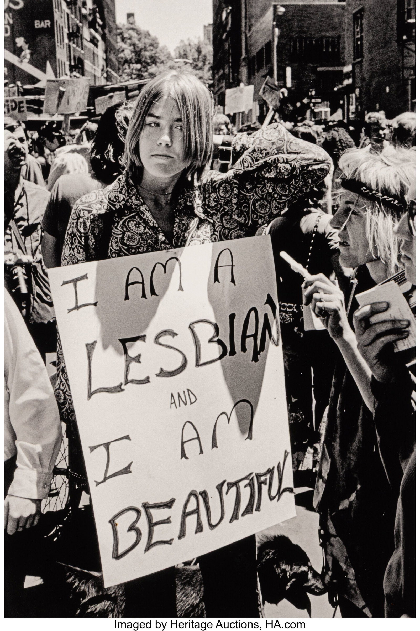 Leonard Freed (American, 1929-2006) I am a Lesbi: Leonard Freed (American, 1929-2006) I am a Lesbian, 1968 Digital pigment print, printed later 19 x 12-1/2 inches (48.3 x 31.8 cm) (image&rp