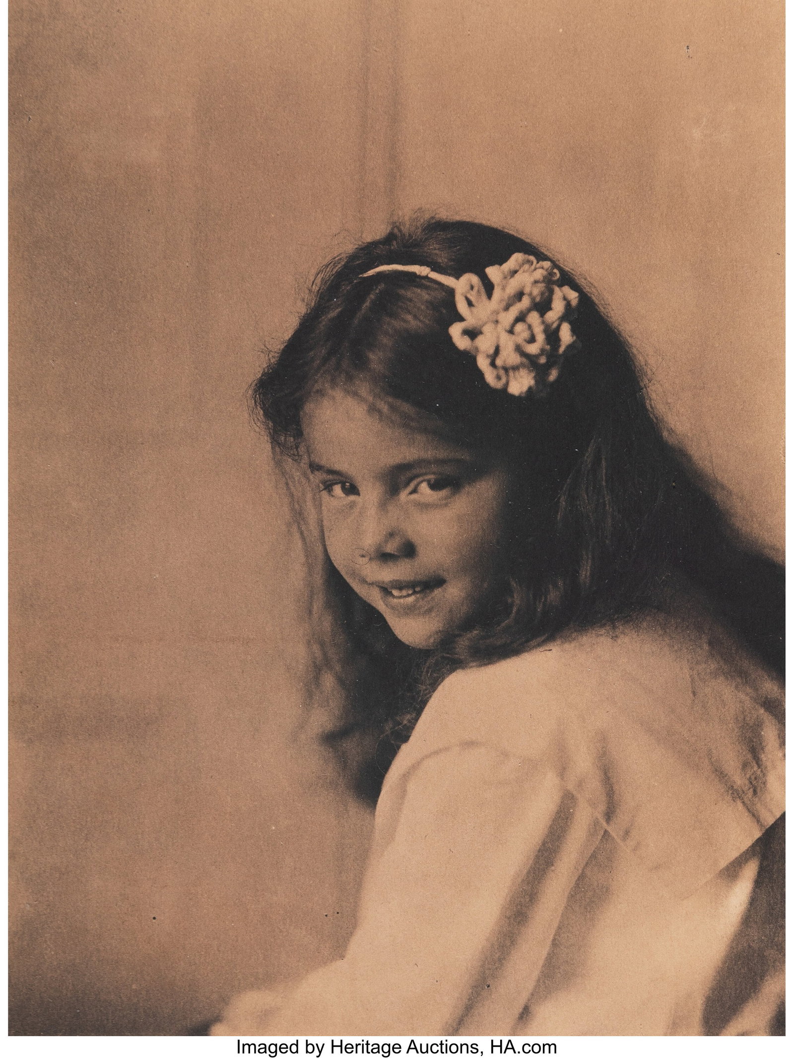 Gertrude Kasebier (American, 1852-1934) Rosette,: Gertrude Kasebier (American, 1852-1934) Rosette, circa 1904 Platinum print 7-3/4 x 6 inches (19.7 x 15.2 cm) (image/sheet) Signed and da