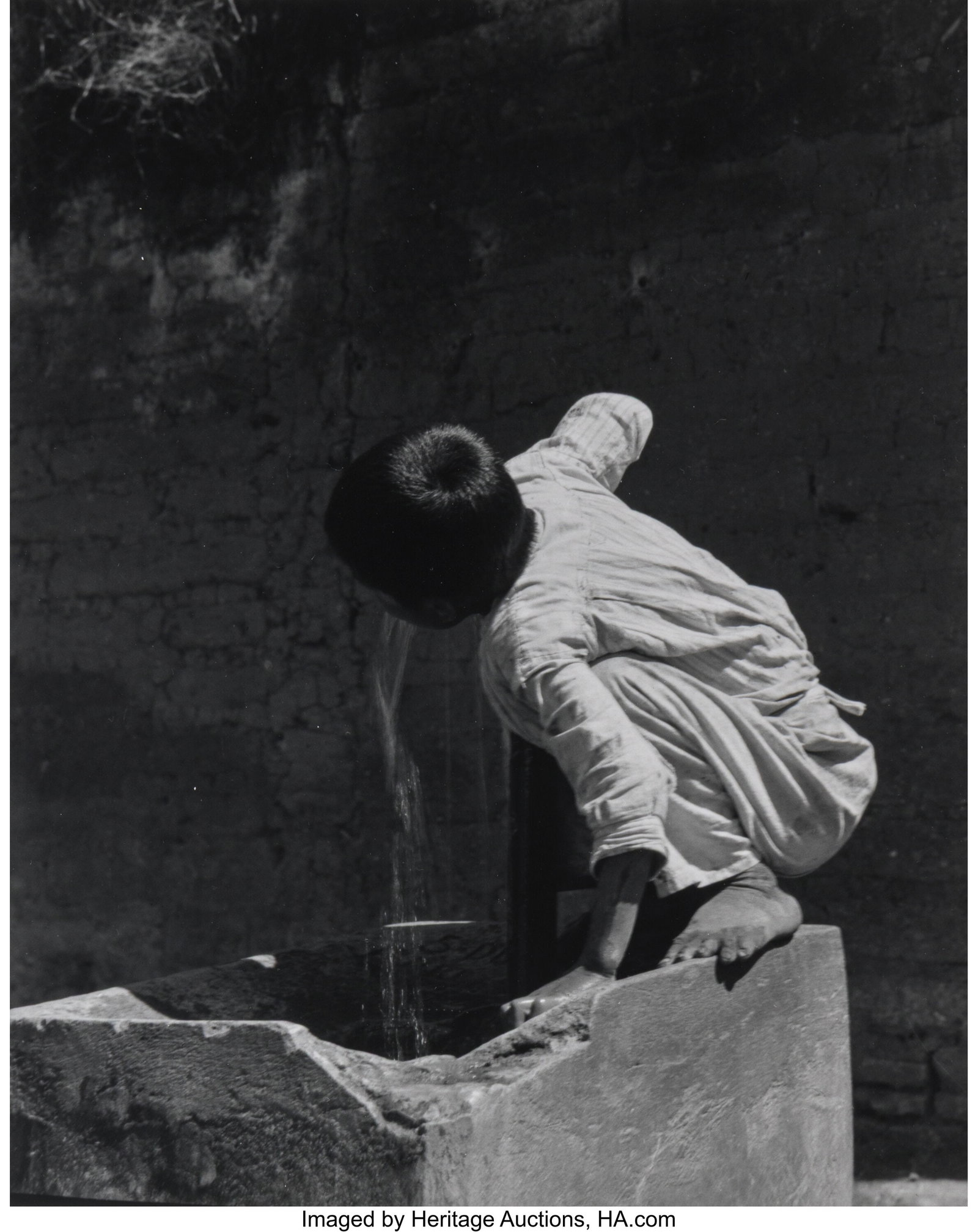 Manuel Alvarez Bravo (Mexican, 1902-2002) Sed Pública (Public Thirst), 1946: Manuel Alvarez Bravo (Mexican, 1902-2002) Sed Pública (Public Thirst), 1946 Gelatin silver print, printed 1980s 8-3/4 x 7 inches (22.2 x 17.8 cm) (image) 10 x 8 inches (sheet) Signed in pencil, verso