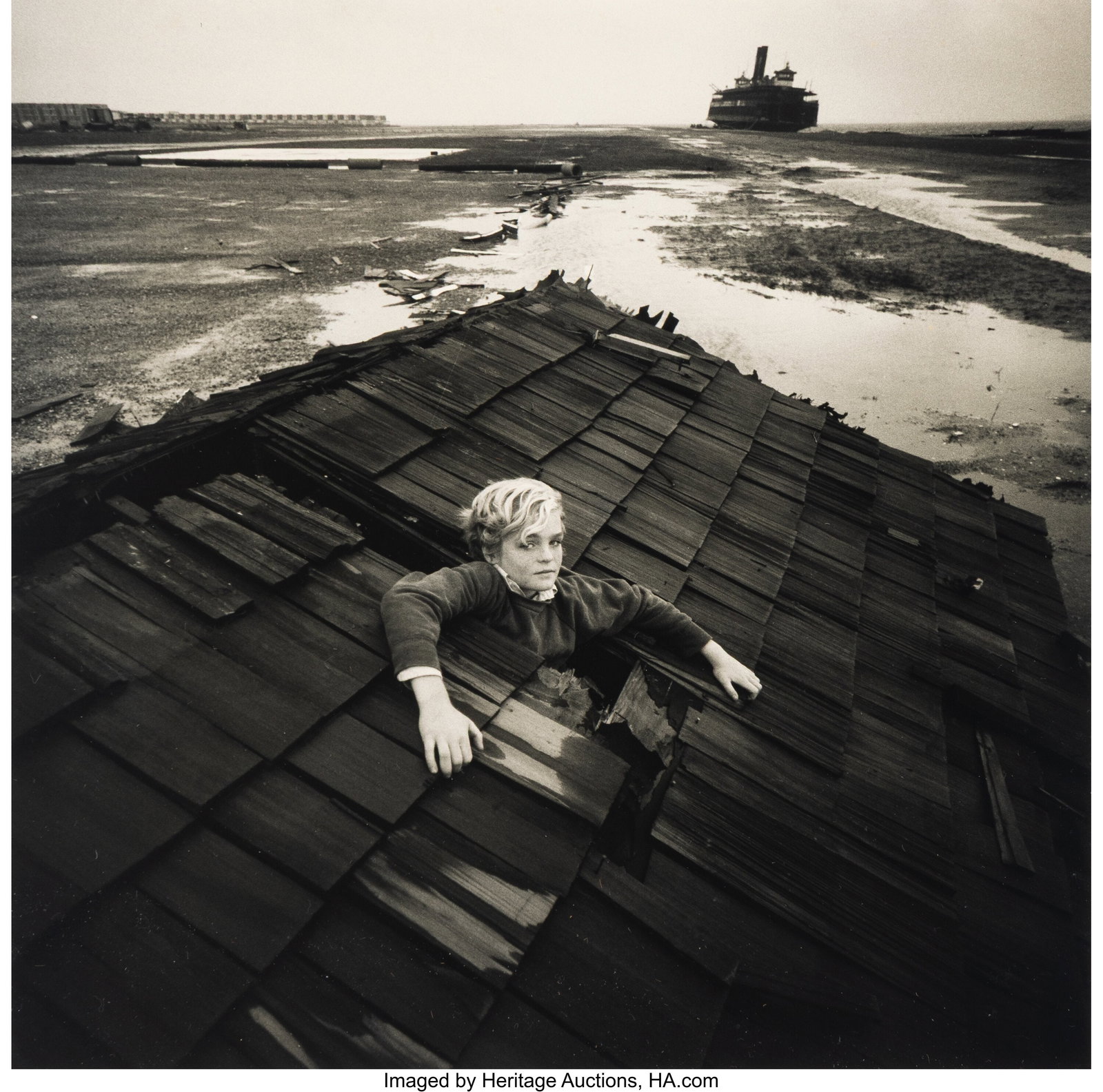 Arthur Tress (American, b. 1940) Flood Dreams, O: Arthur Tress (American, b. 1940) Flood Dreams, Ocean City, NJ, 1971 Gelatin silver print, printed later 10-3/8 x 10-1/2 inches (26.3 