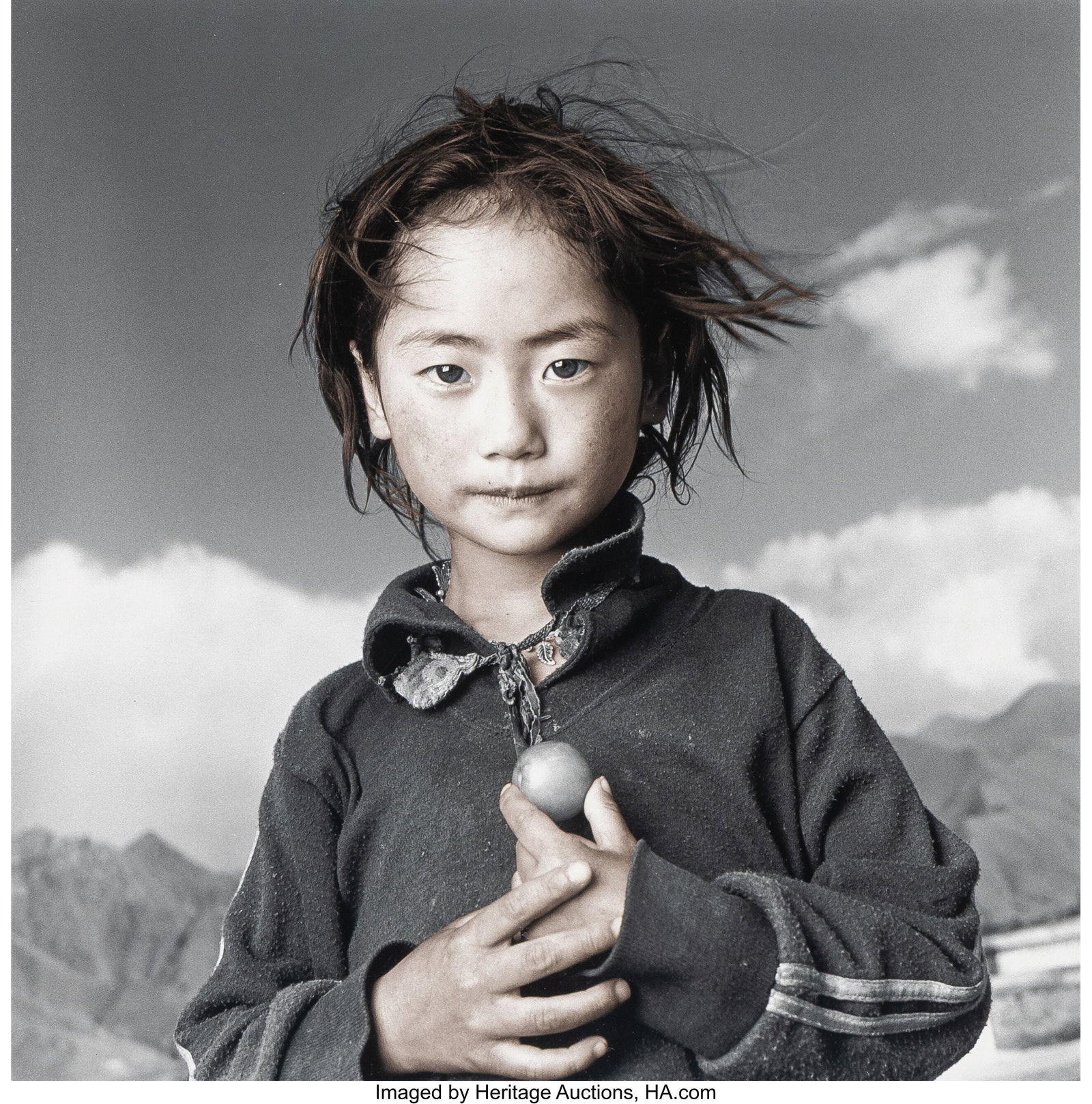 Phil Borges (American, b. 1942) Yama, Eight Year: Phil Borges (American, b. 1942) Yama, Eight Years Old, Lhasa, Tibet, 1994 Gelatin silver, masked, bleached, and toned, printed la