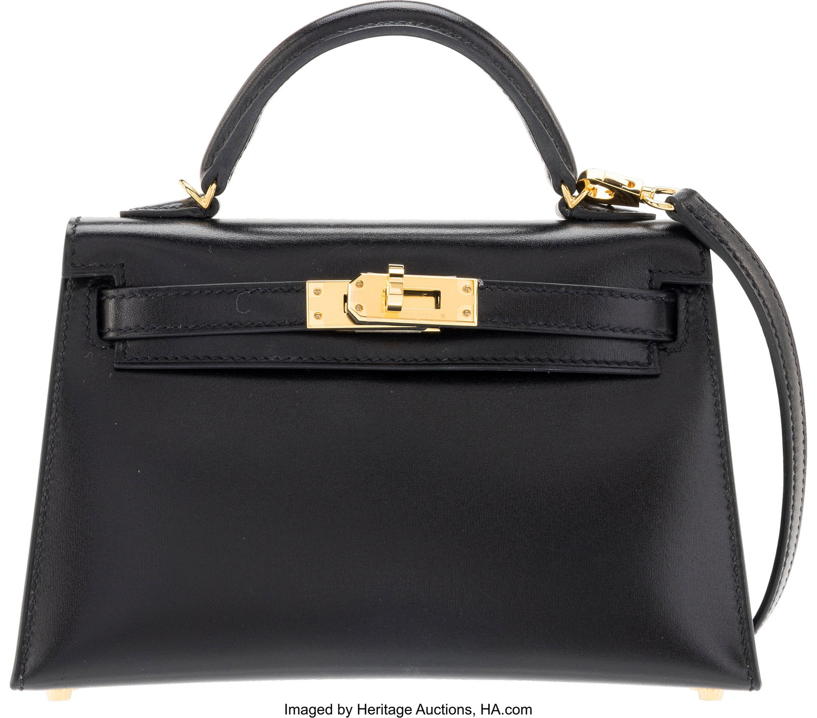 Hermès 20cm Black Box Calf Leather Mini Kelly w (1 of 5)