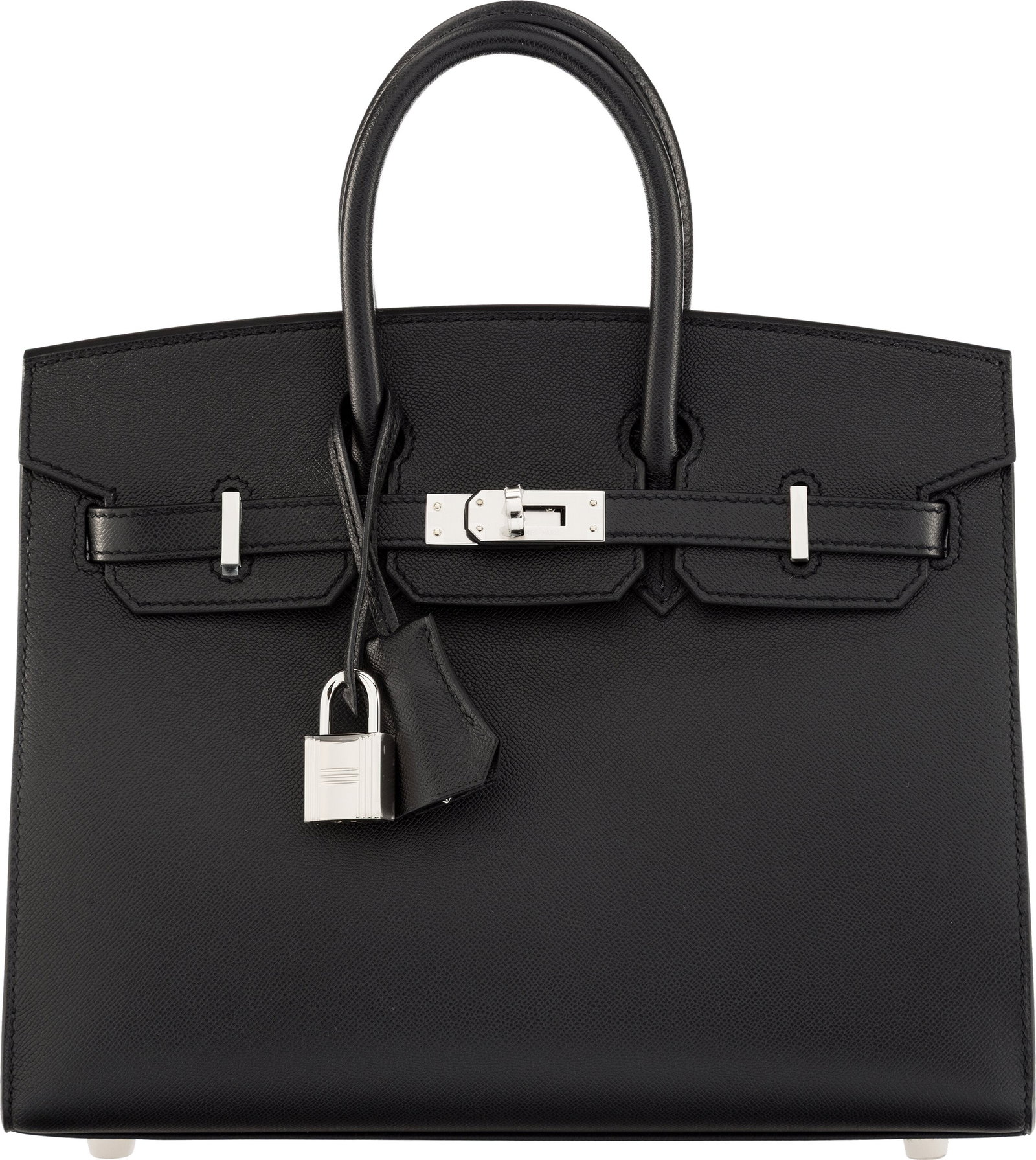 Hermès 25cm Black Madame Leather Birkin Sellier: Hermès 25cm Black Madame Leather Birkin Sellier Bag with Palladium Hardware W, 2024 Condition: 1 10" Width x 7.5" Height x 5" Depth This bag is done in Black Madame Leather B