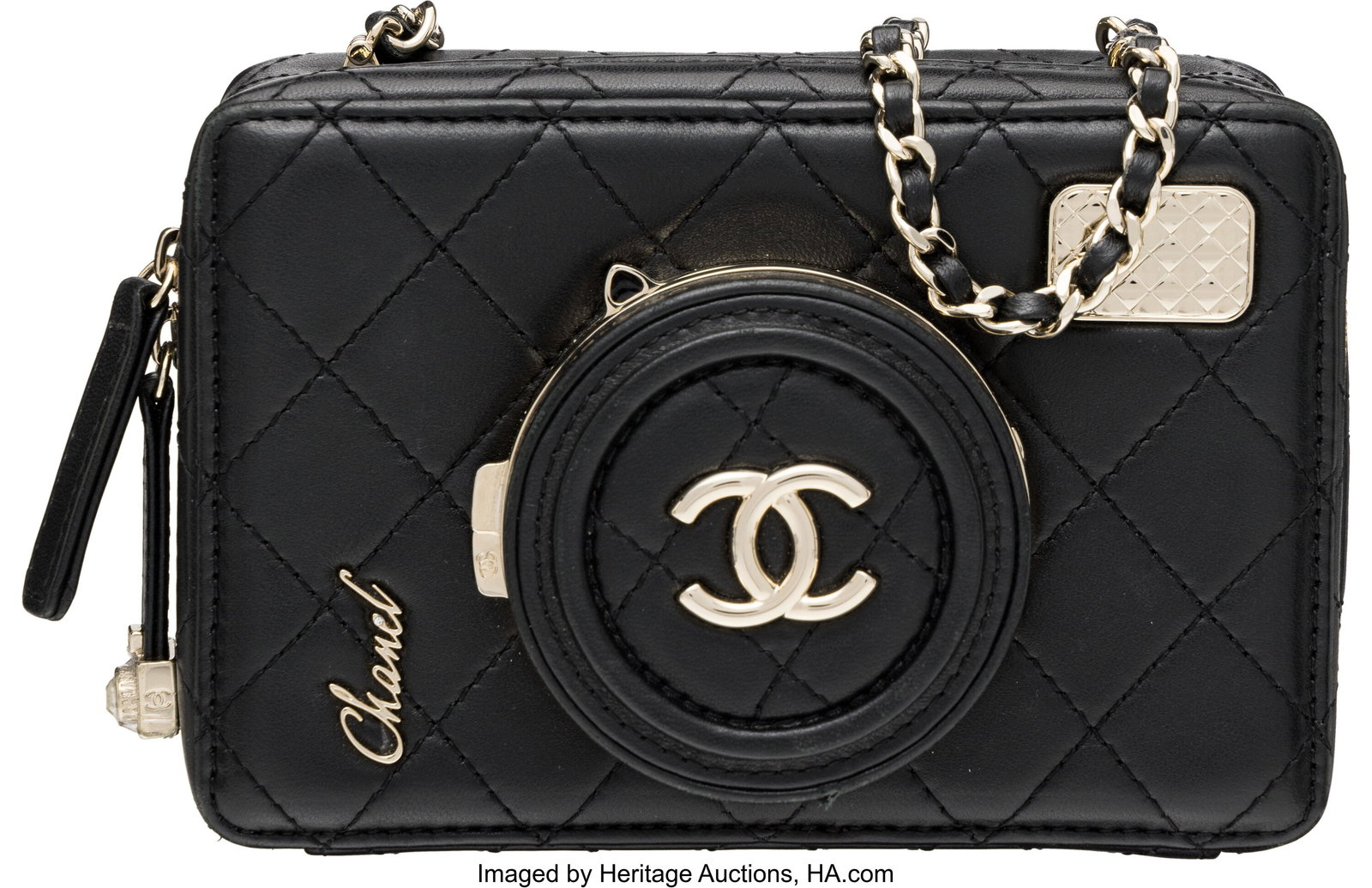 Chanel Black Quilted Lambskin Leather Coco Click (1 of 4)