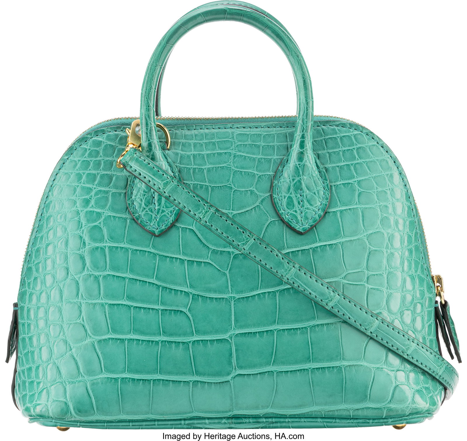 Hermès Matte Vert Jade Alligator Mini Bolide 19 - 2