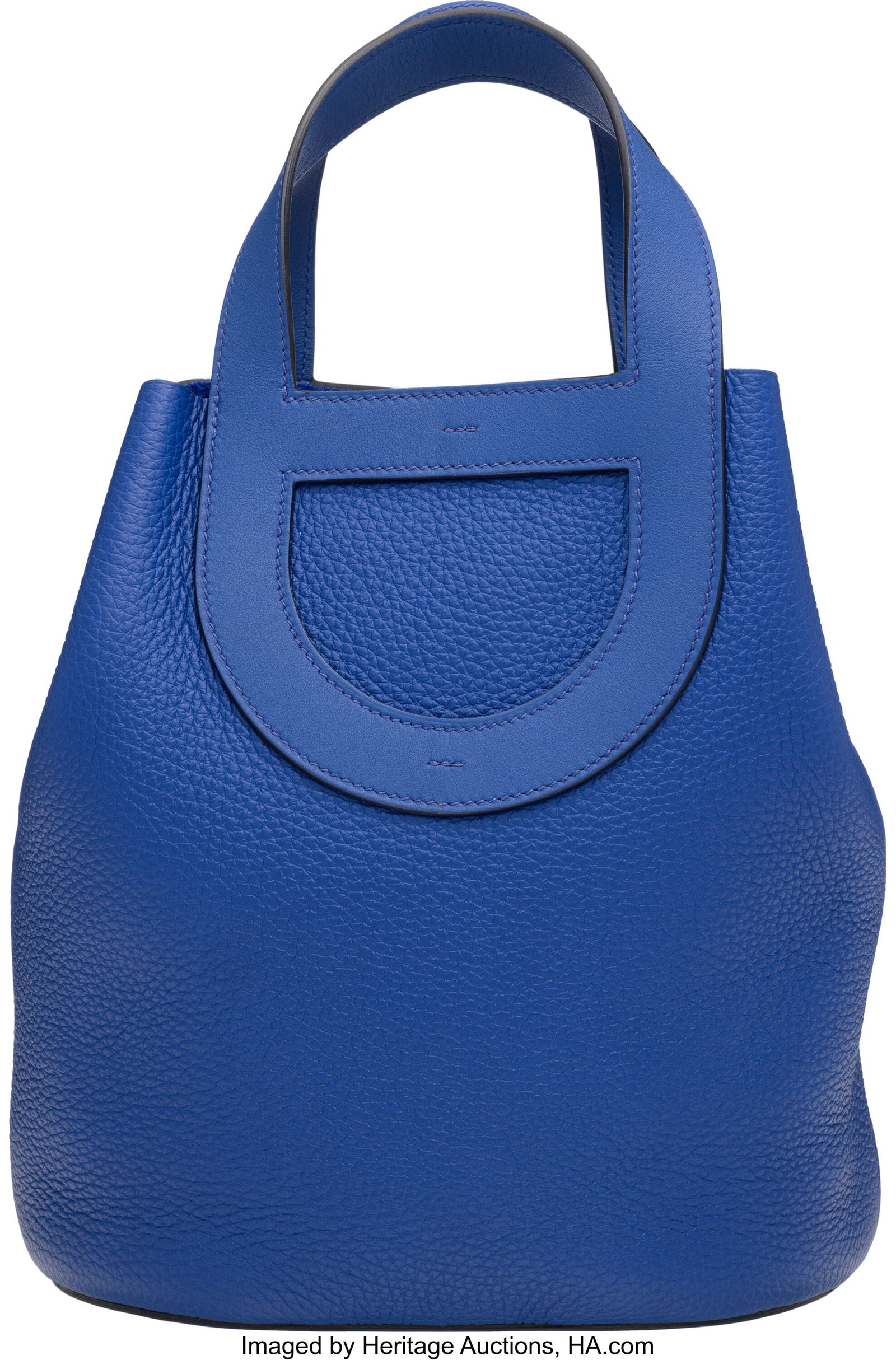 Hermès 23cm Bleu Royal Clemence & Swift Leather (1 of 4)