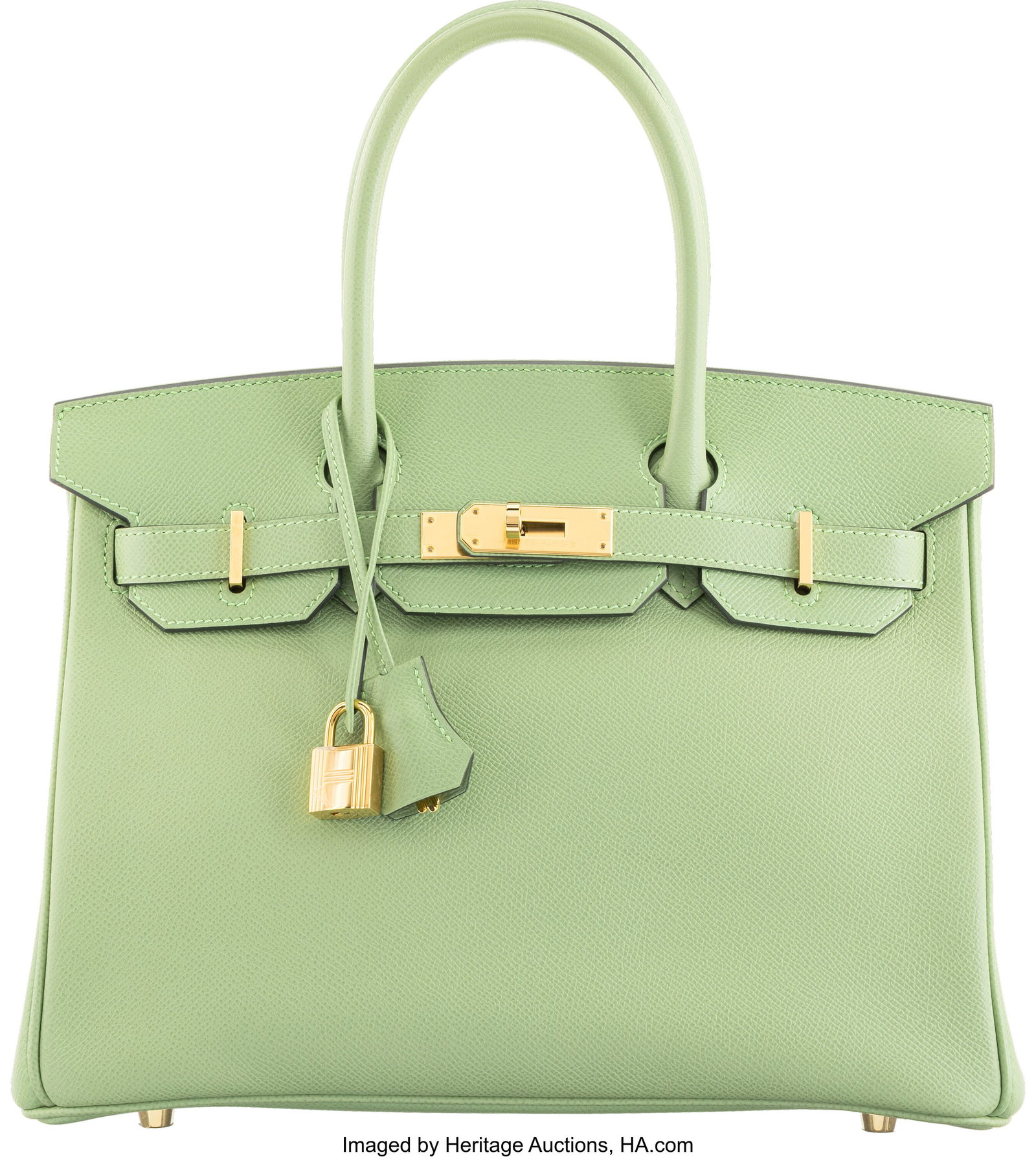 Hermès 30cm Vert Criquet Epsom Leather Birkin B (1 of 5)
