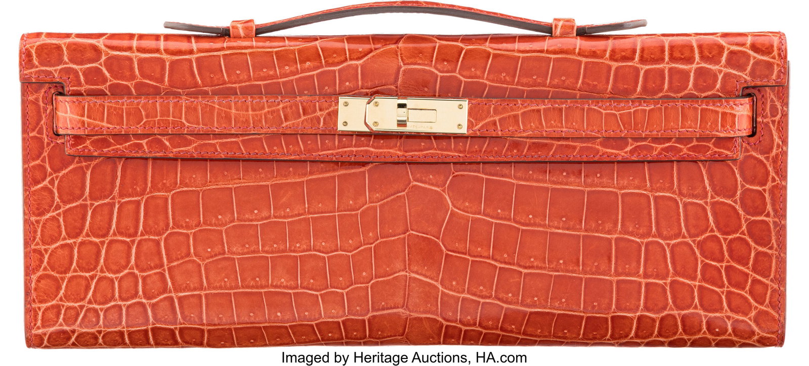Hermès Shiny Geranium Niloticus Crocodile Kelly (1 of 4)