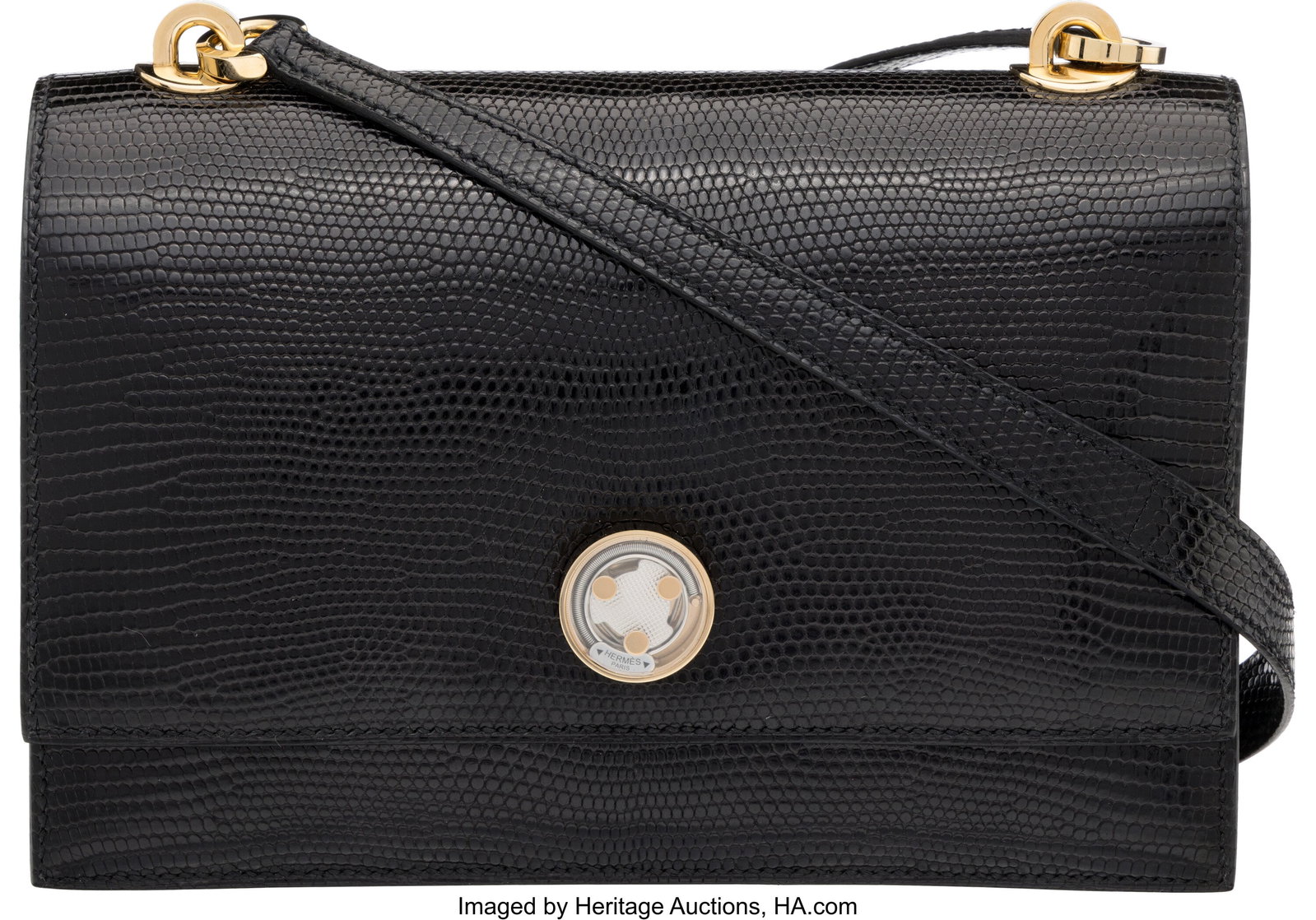 Hermès Black Varanus Niloticus Lizard Minuit au (1 of 4)