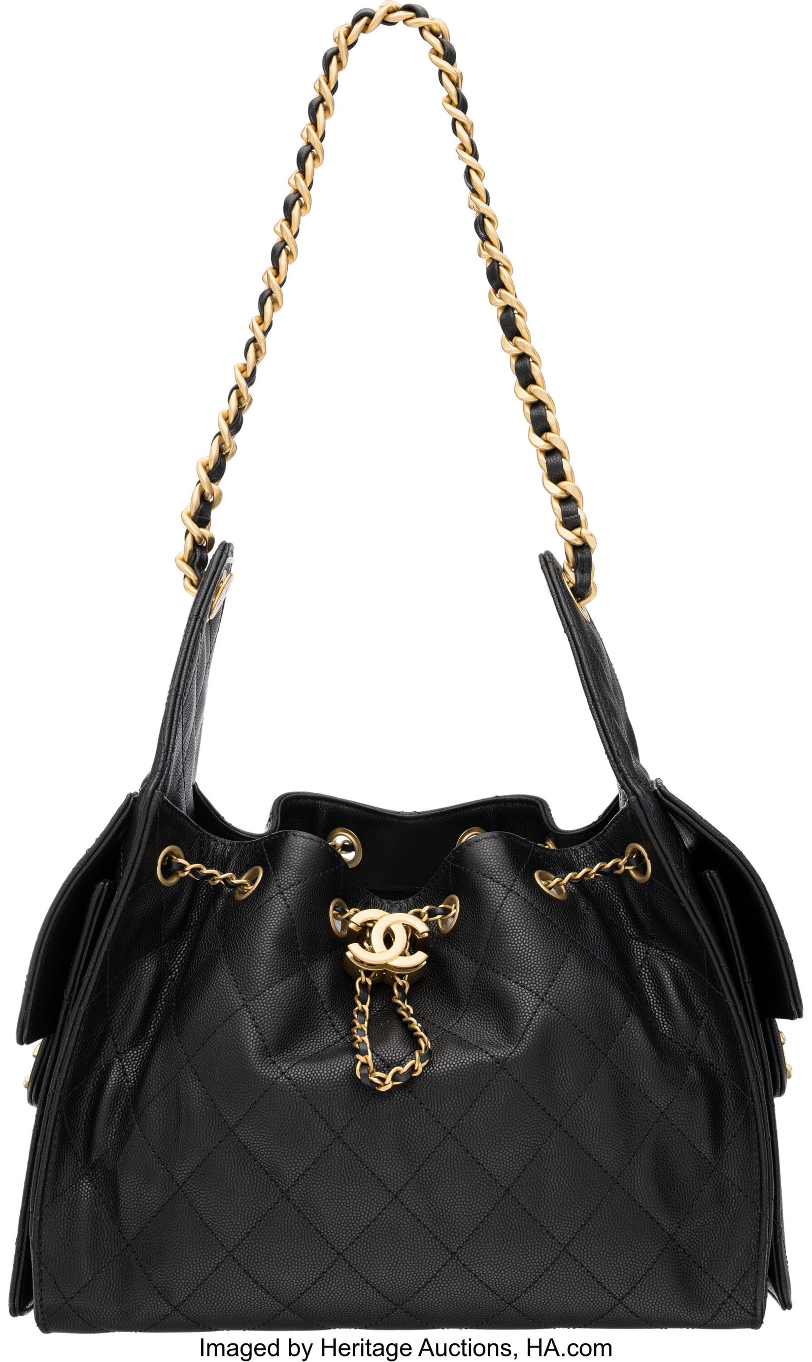Chanel Black Quilted Caviar Leather Small 25 Hob (1 of 5)