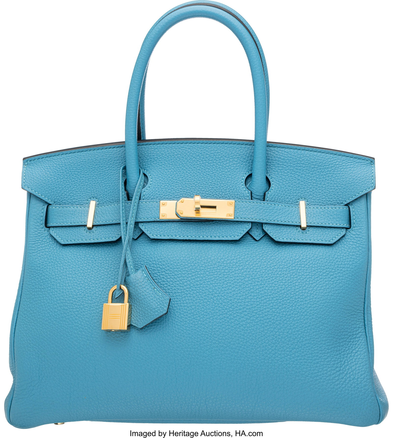 Hermès 30cm Turquoise Togo Leather Birkin Bag w (1 of 5)