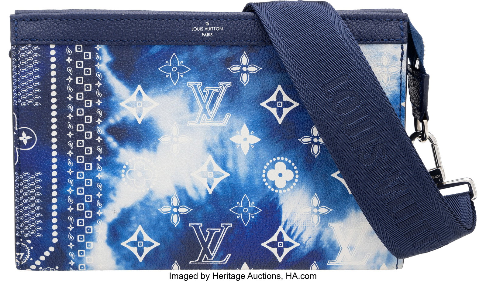 Louis Vuitton Blue Bandana Monogram Coated Canva (1 of 3)