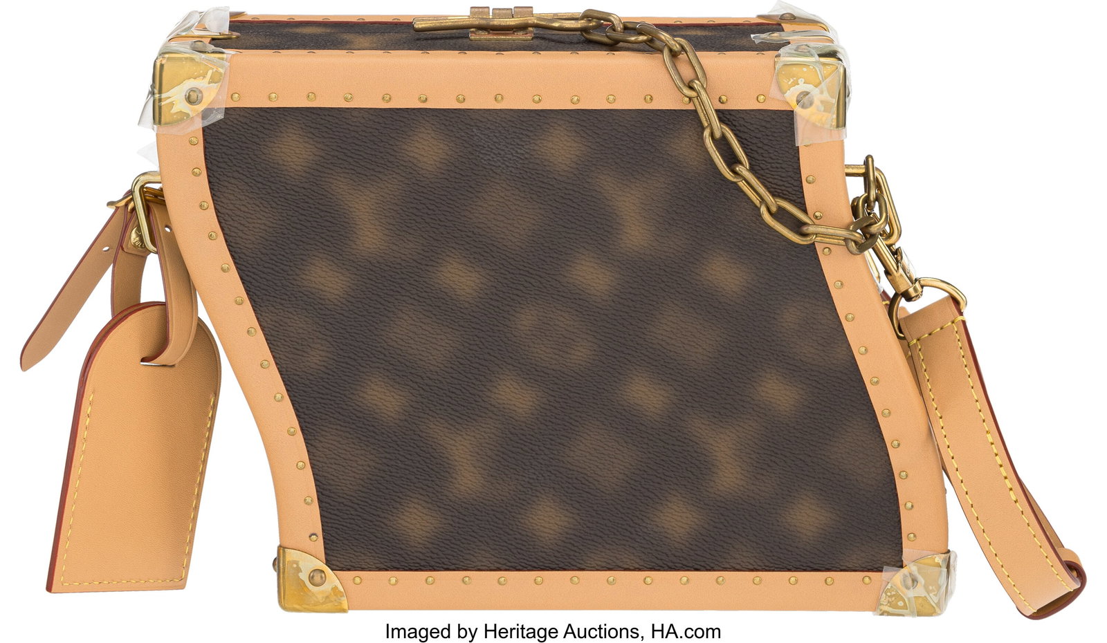 Louis Vuitton Monogram Mosaic Coated Canvas Wave: Louis Vuitton Monogram Mosaic Coated Canvas Wave Clutch Box Fall/ Winter 2022 Condition: 2 8" Width x 7" Height x 3.25" Depth This bag is done in Monogram Mosaic Coated Canvas and Vac