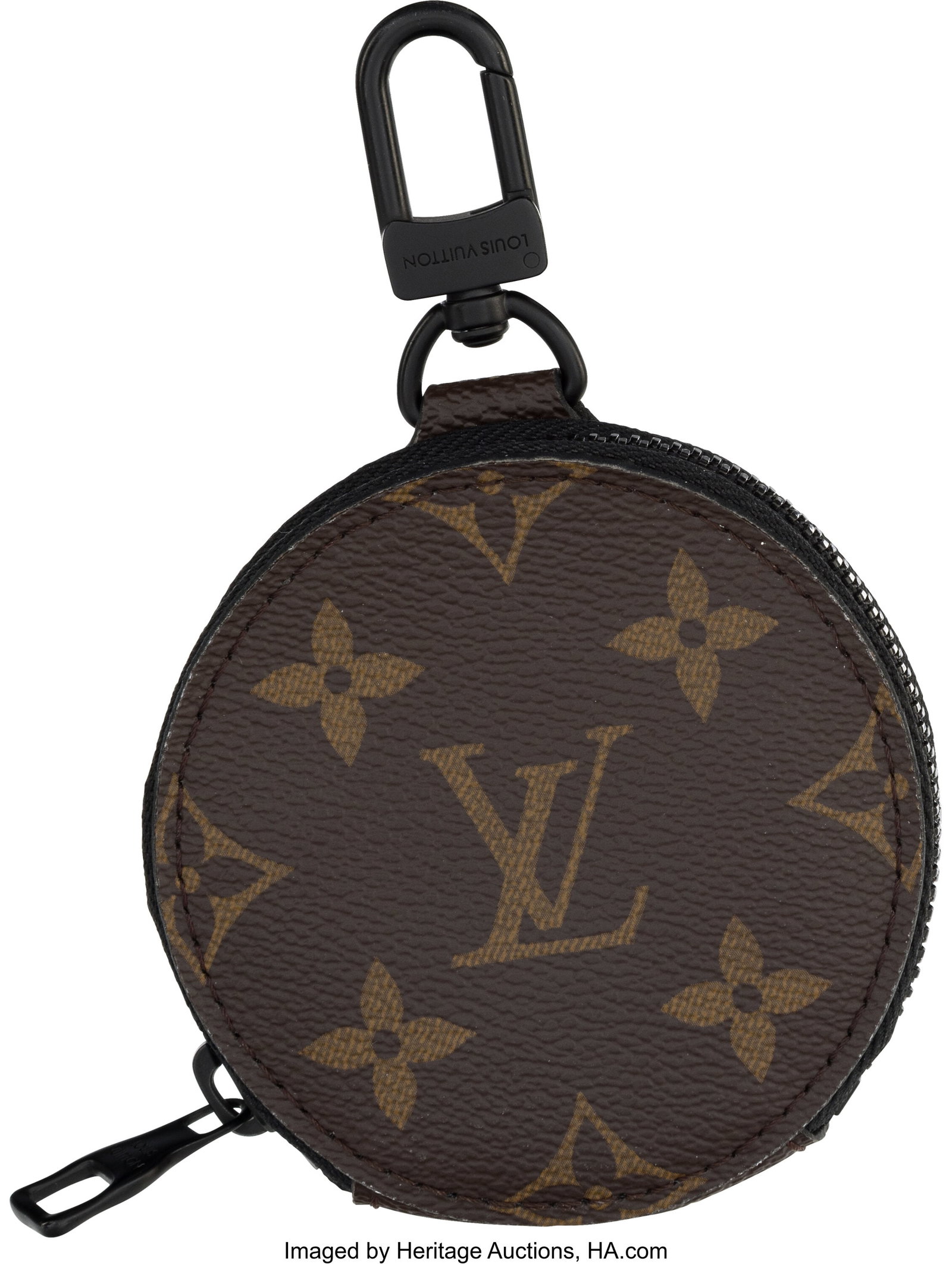 Louis Vuitton Monogram Coated Canvas Round Coin : Louis Vuitton Monogram Coated Canvas Round Coin Purse with Matte Black Hardware 2022 Condition: 2 3.5" Width x 3.5" Height x 1" Depth This coin purse is done in Monogram Coated Can