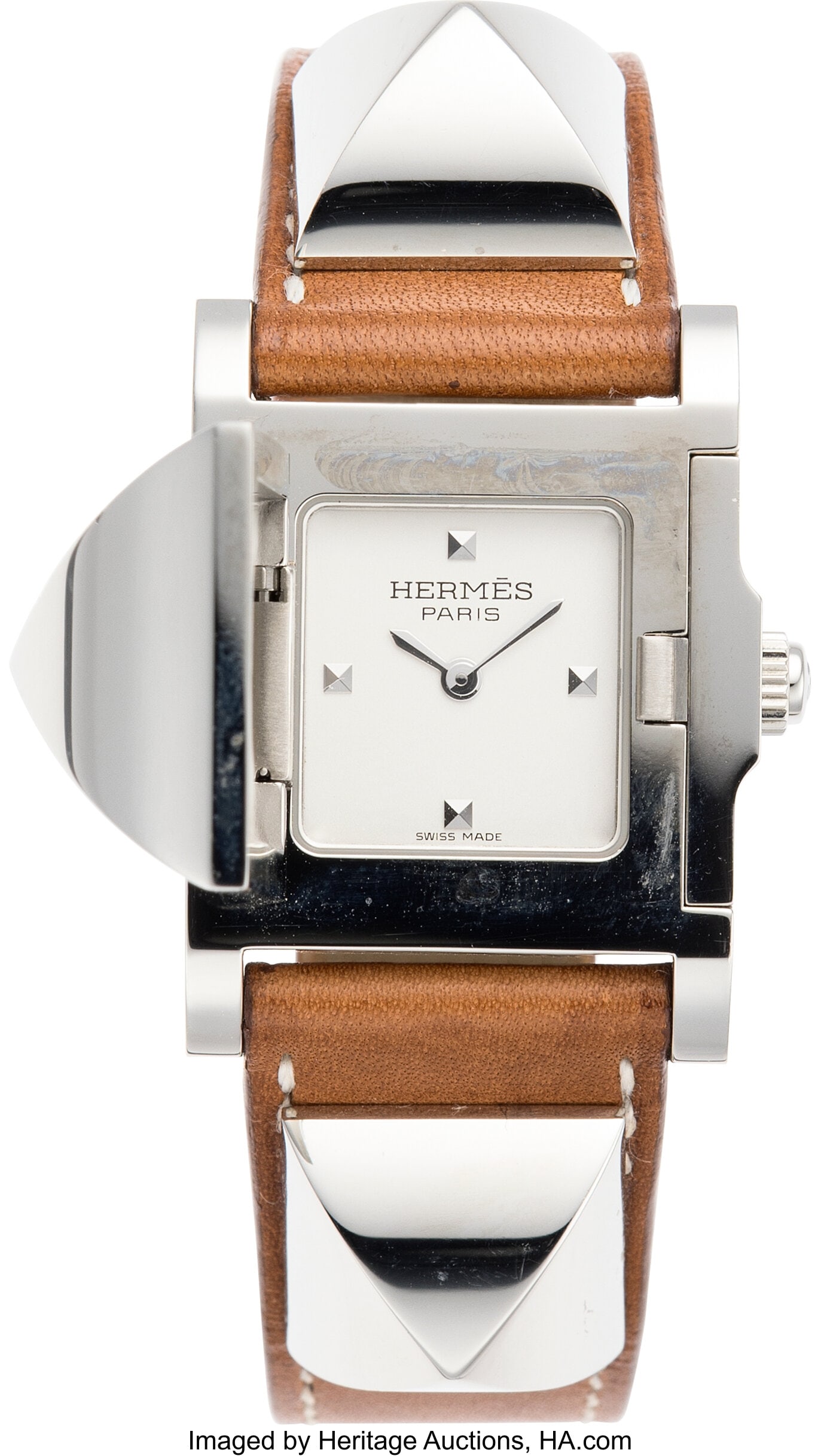 Hermès Gold Barenia Leather & Stainless Steel M (1 of 2)