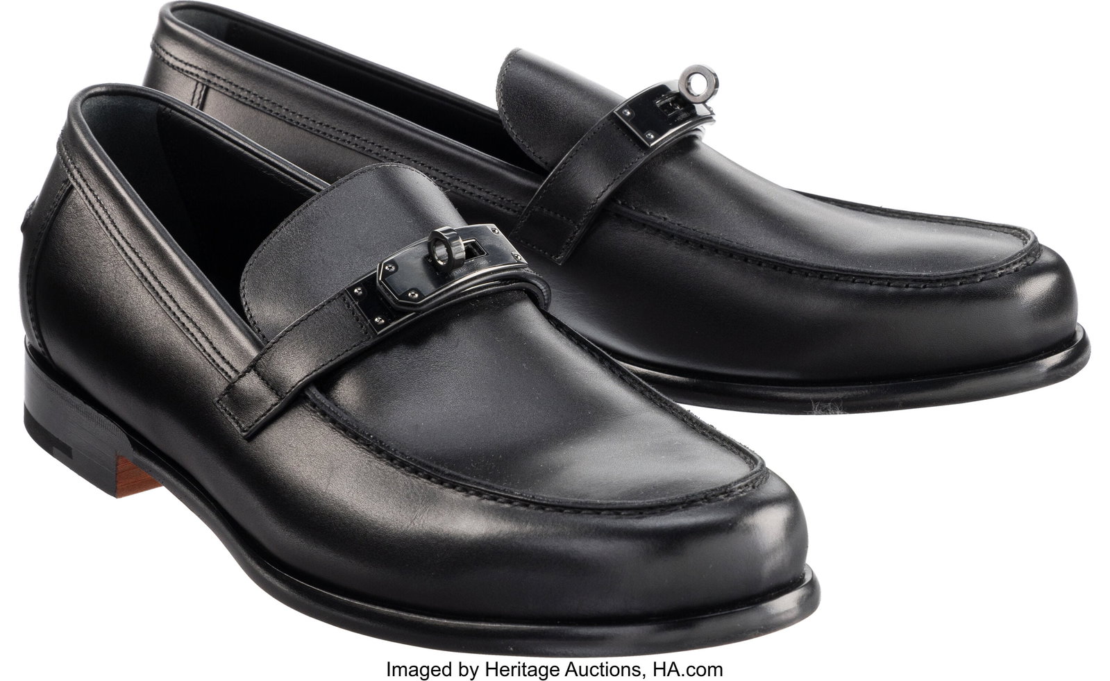 Hermès So Black Calfskin Leather Destin Loafer  (1 of 3)