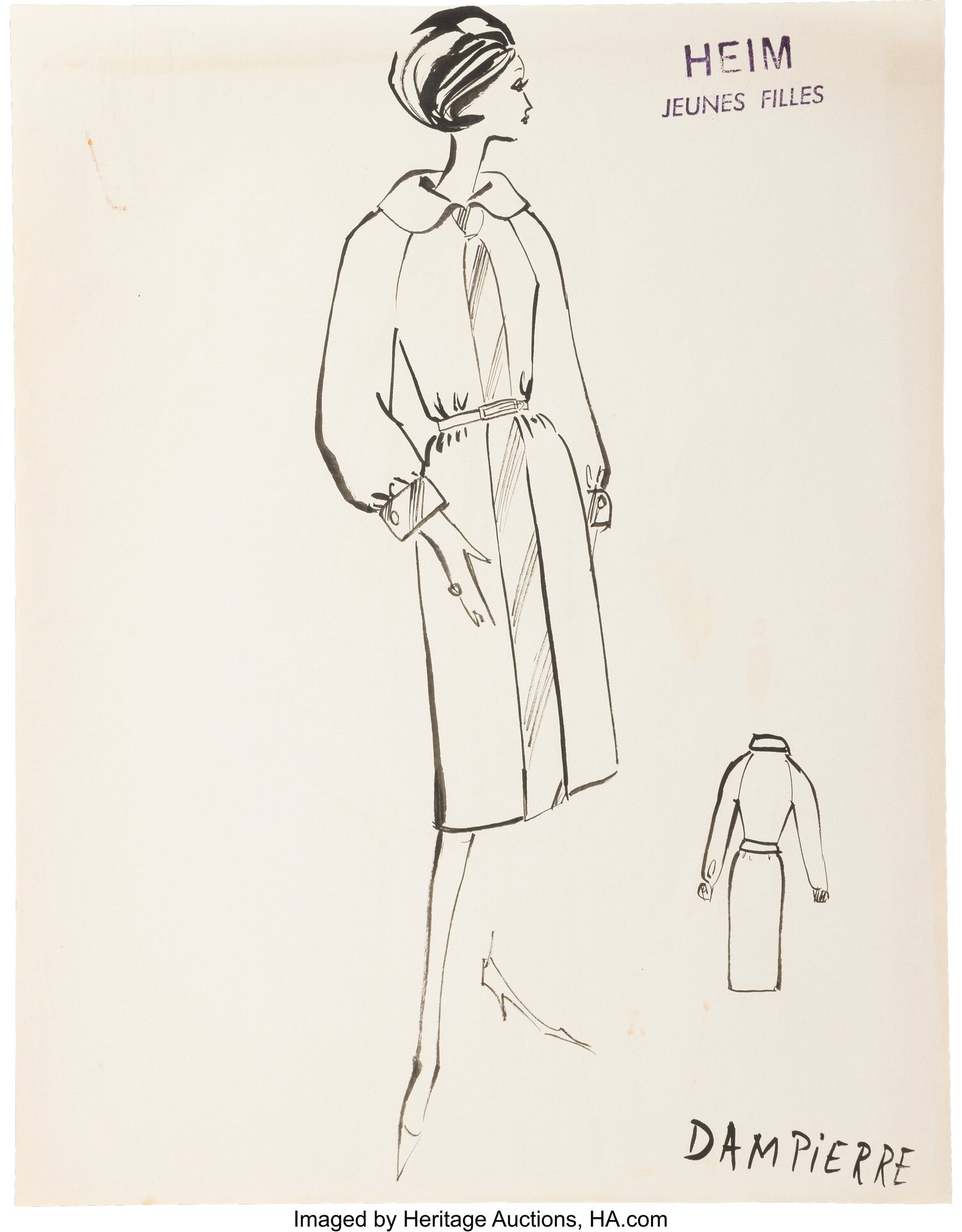 Set of Eight: Original Fashion Illustrations by  (1 of 8)