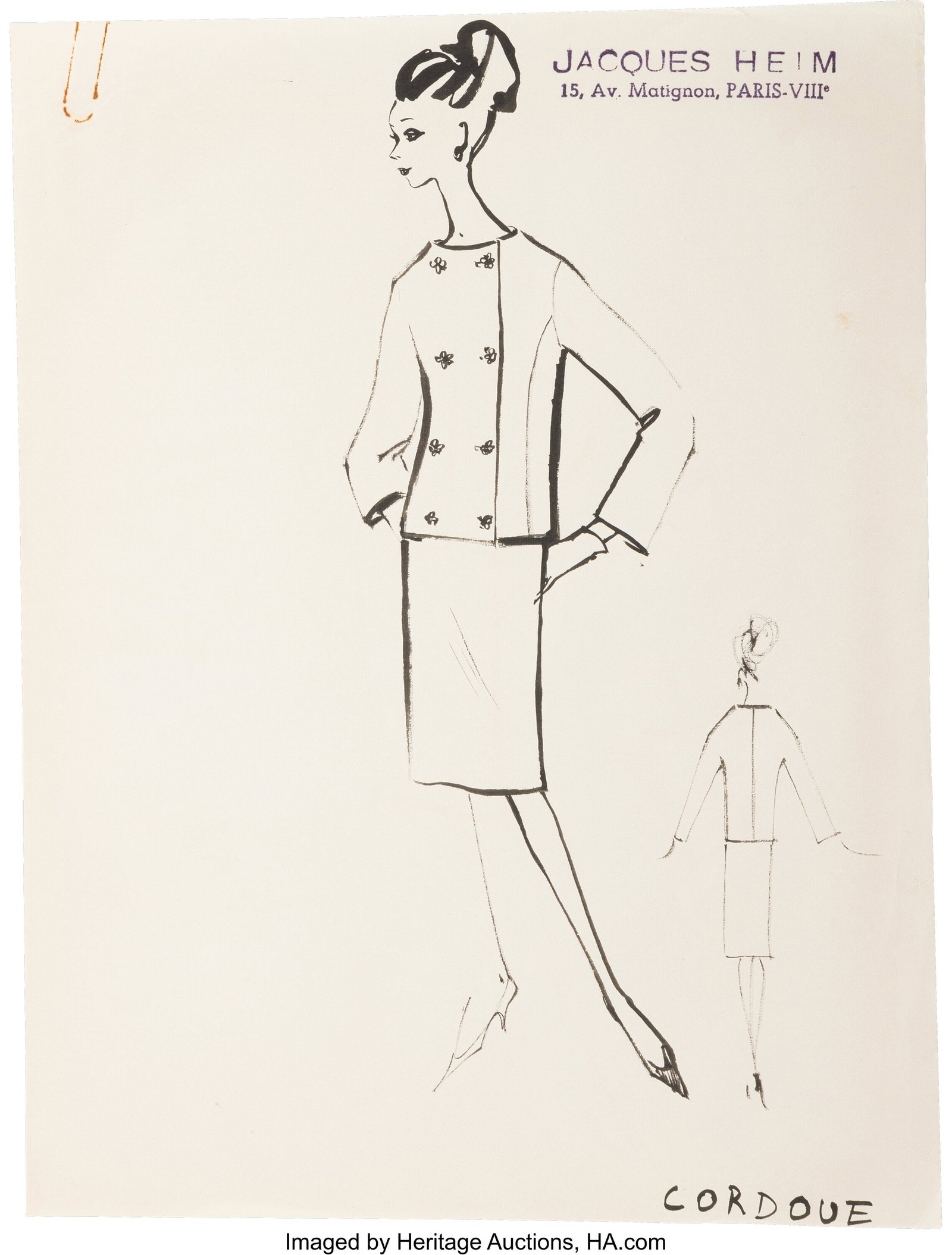 Set of Eight: Original Fashion Illustrations by  (1 of 8)
