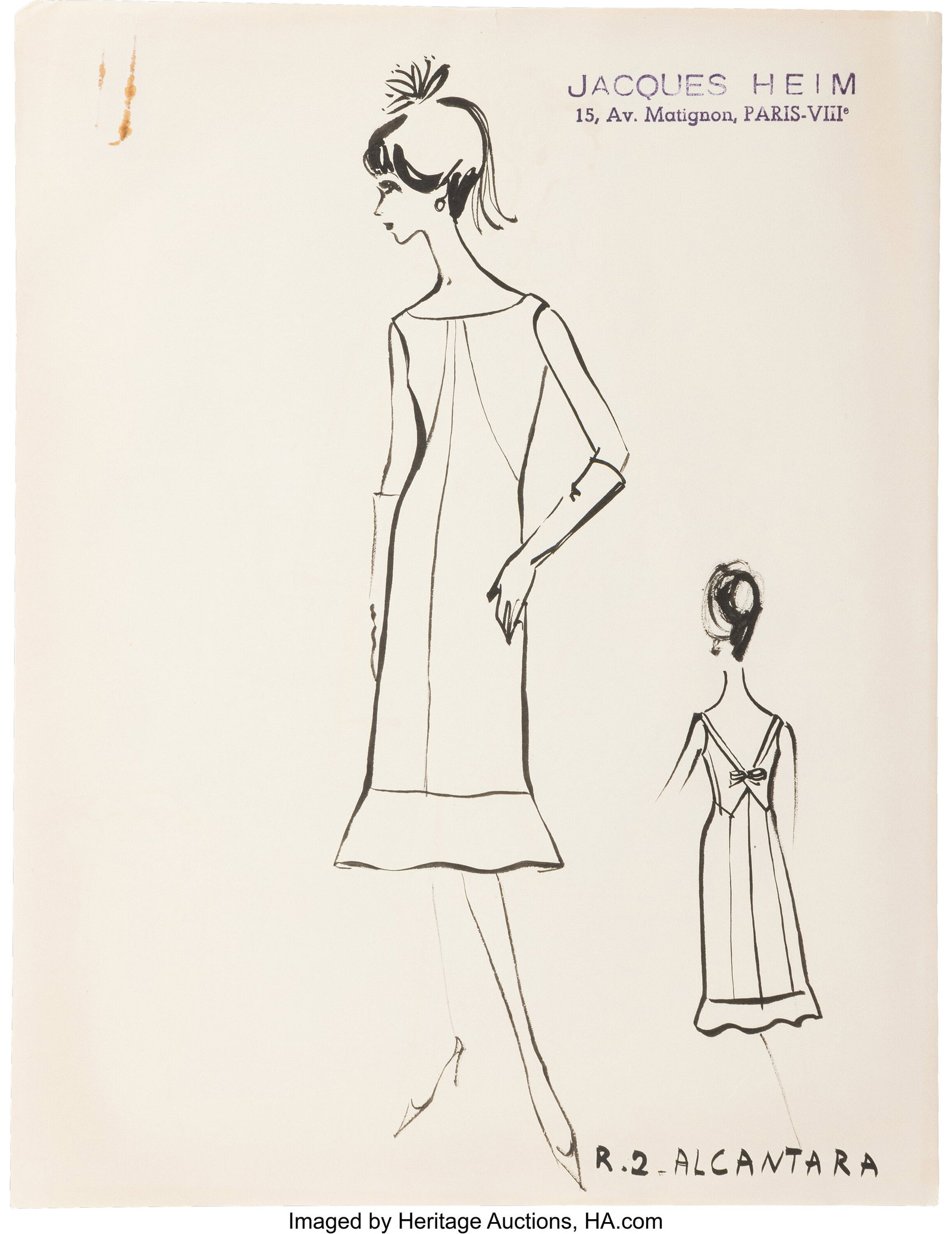 Set of Seven: Original Fashion Illustrations by  (1 of 7)