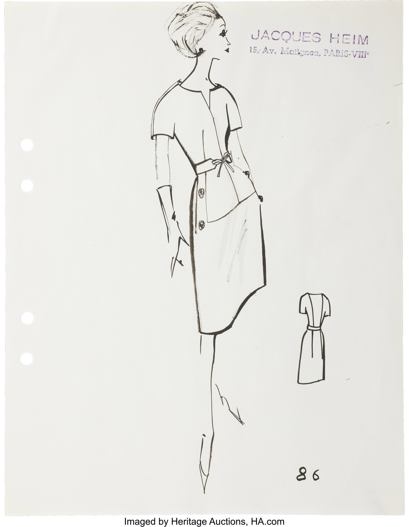 Set of Six: Original Fashion Illustrations by Ka (1 of 6)