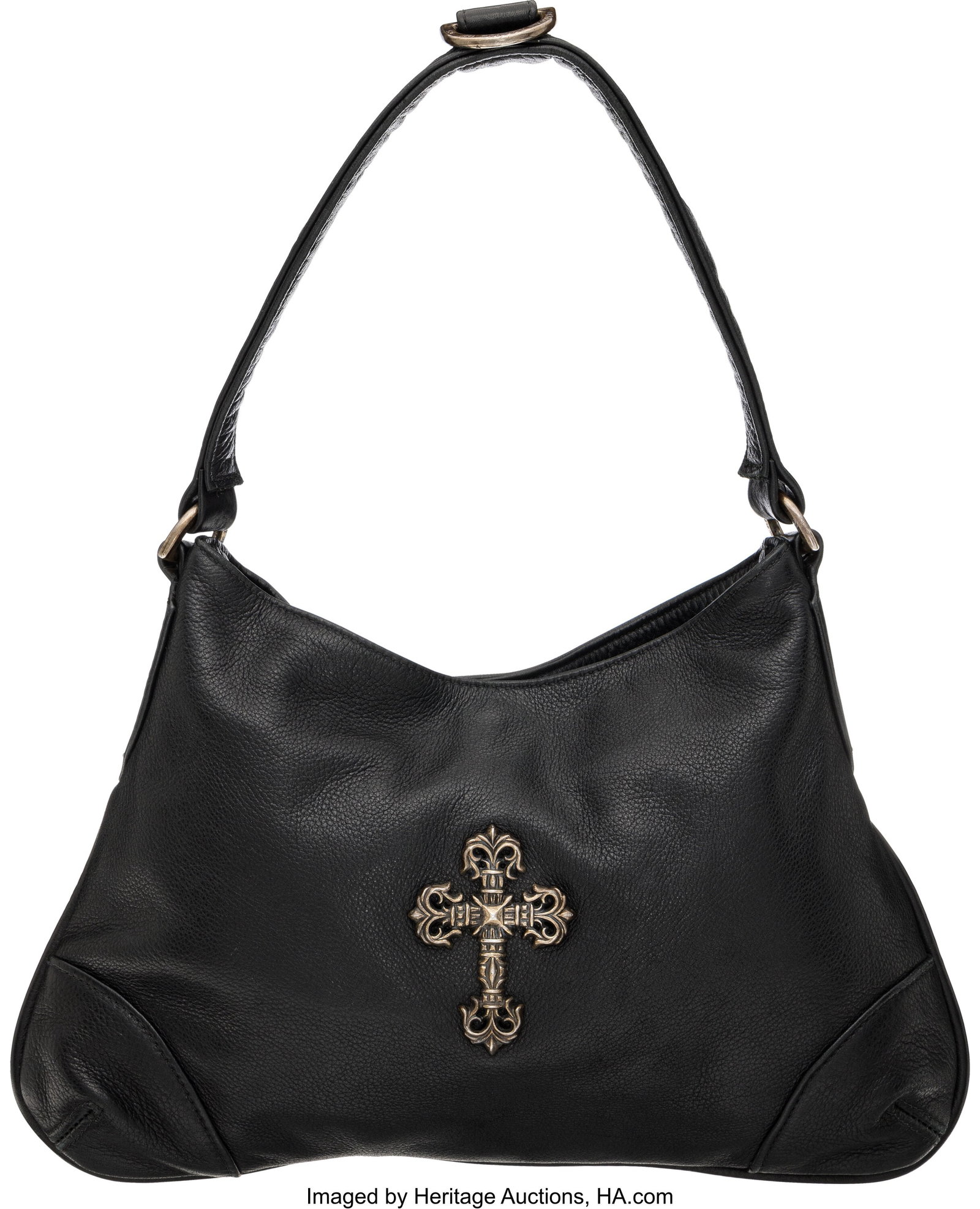 Chrome Hearts Vintage Black Leather Shoulder Bag (1 of 4)