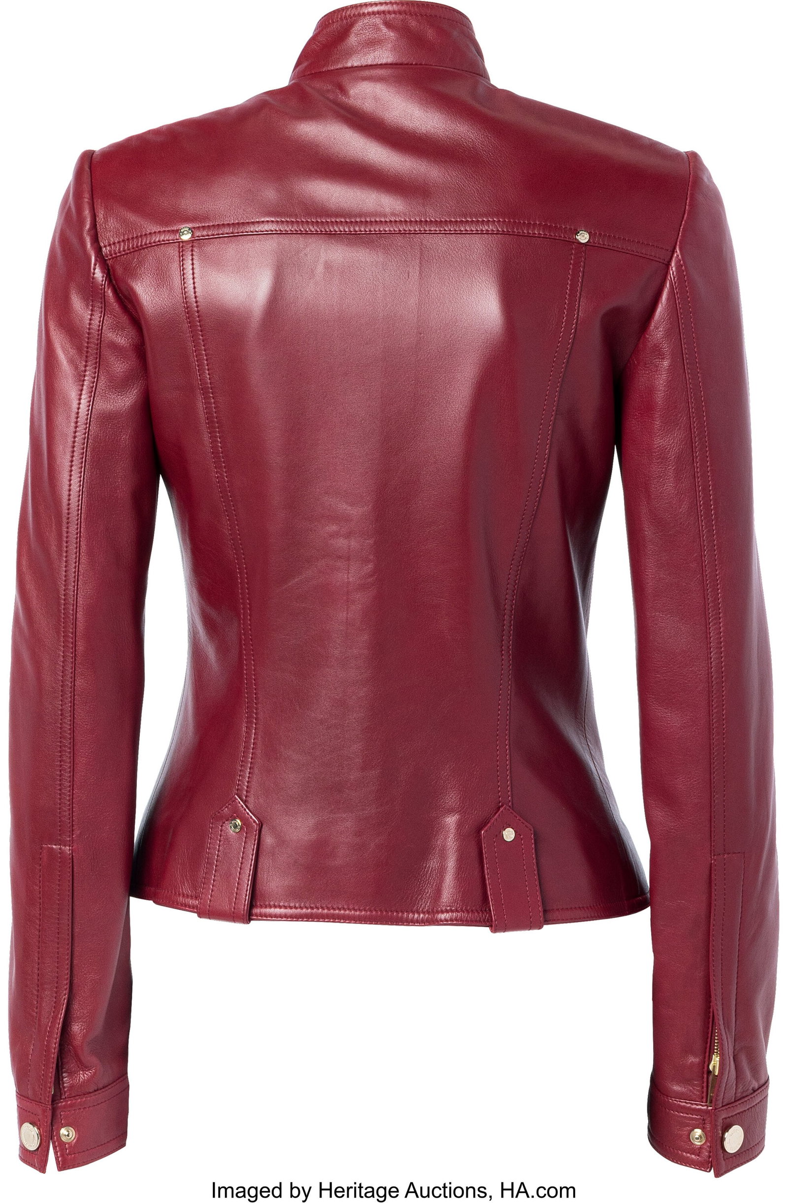 Gucci Red Leather Jacket Condition: 2 Estimated - 2